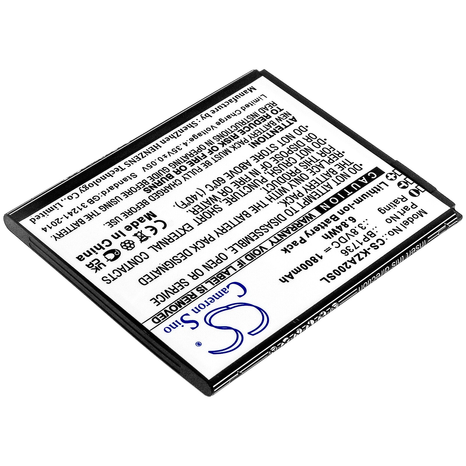 Batteri till SmartPhone, Mobil för Kazuna eTalk MYFLIX, KAZN20, KAZN20PP