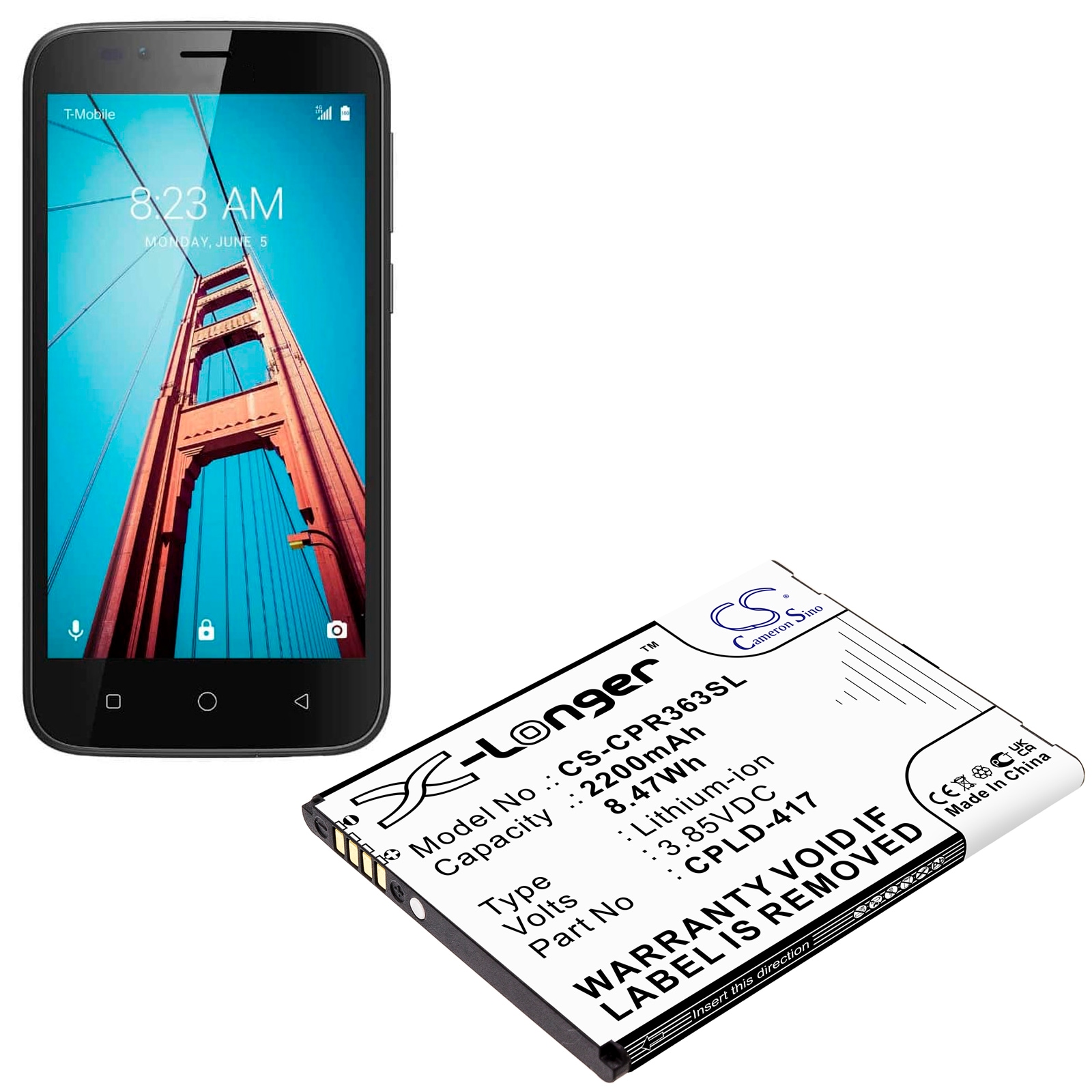 Batteri till SmartPhone, Mobil för Coolpad Defiant, BTR3635A