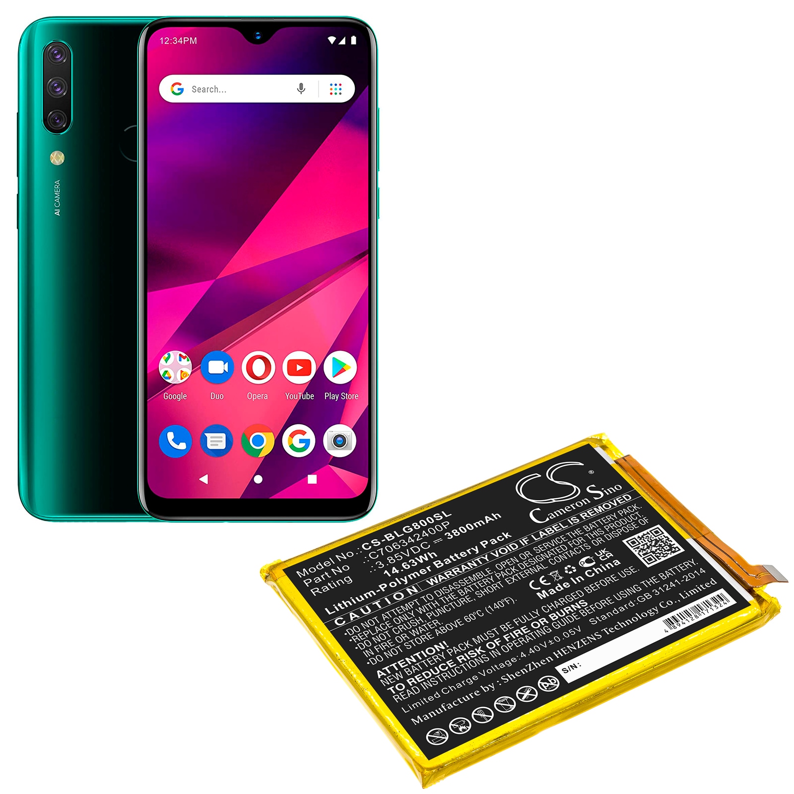 Batteri till SmartPhone, Mobil för BLU G80, G0290ww