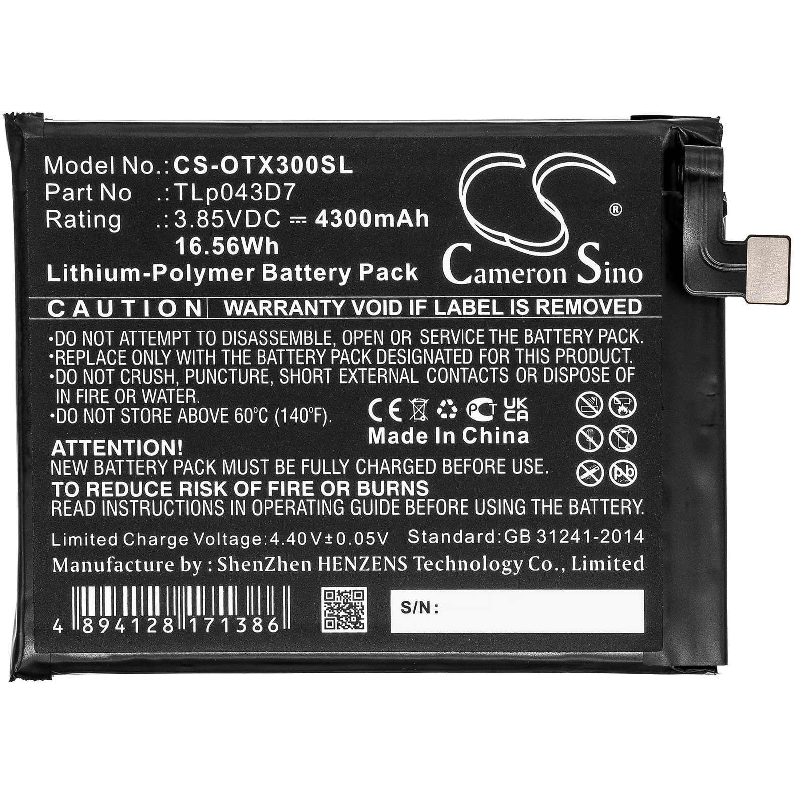 Batteri till SmartPhone, Mobil för Alcatel 3X, 5X, OT-5061A m.fl.