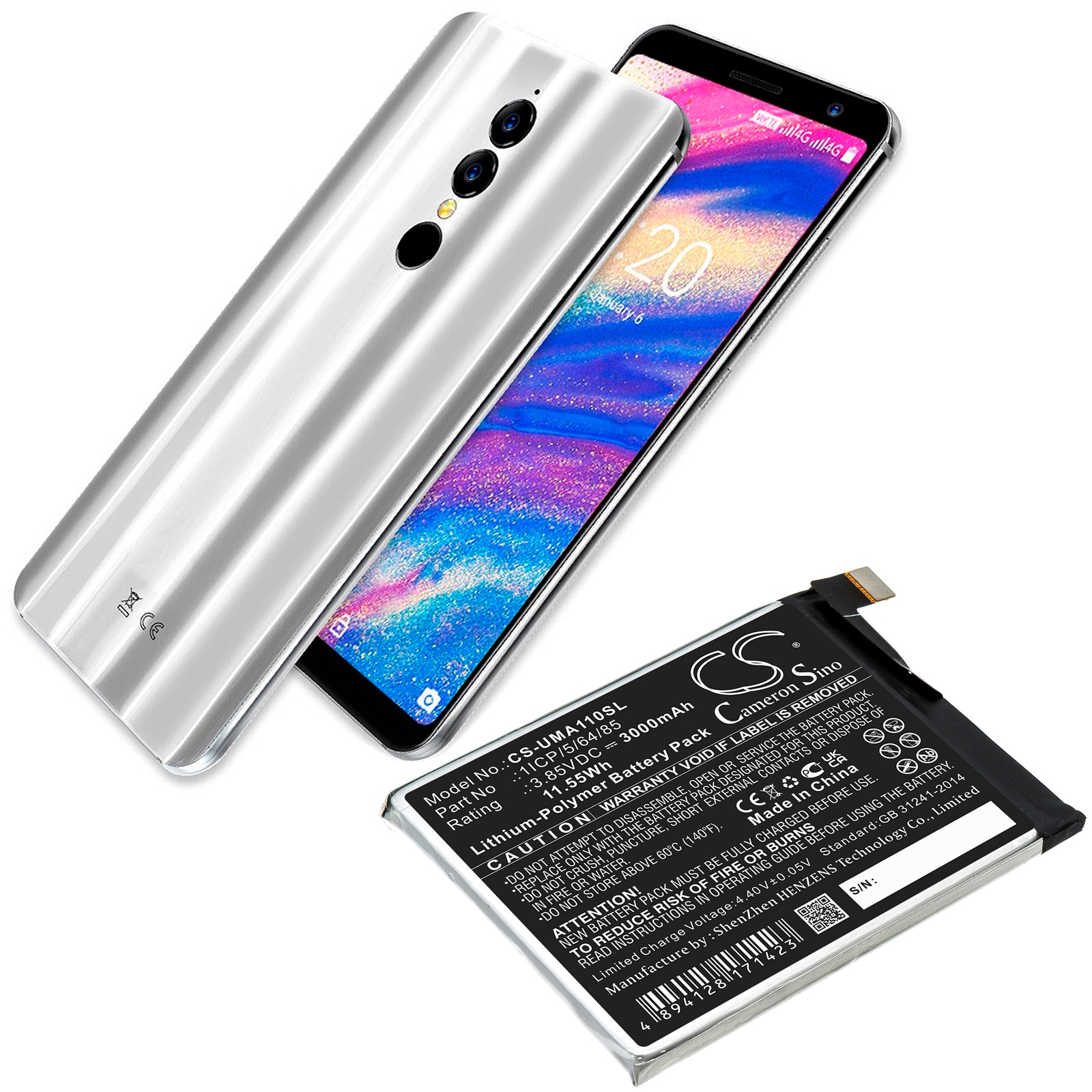 Batteri till SmartPhone, Mobil för UMI UMIDIGI A1 Pro