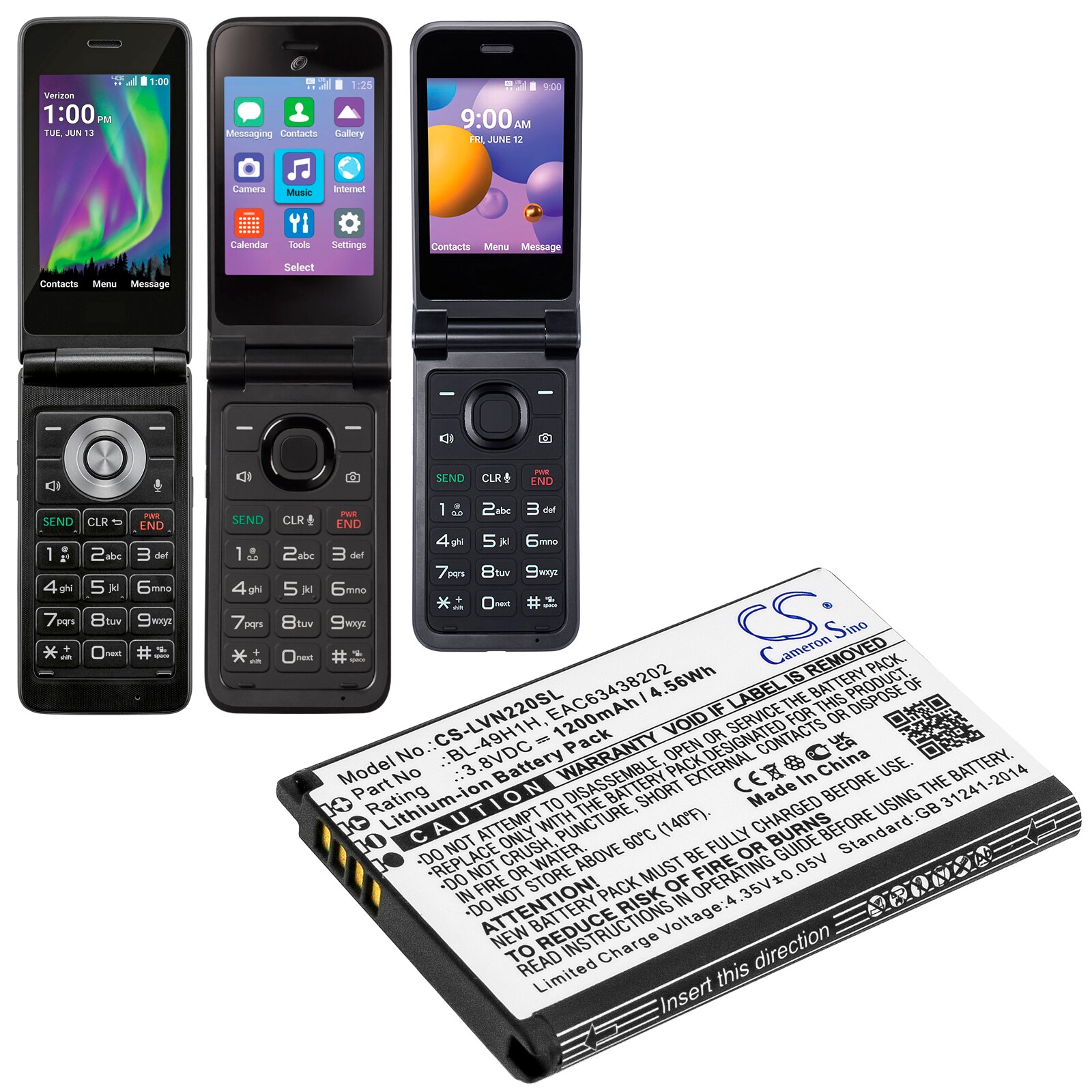 Batteri till SmartPhone, Mobil för LG VN220, UN220, Exalt LTE 4G m.fl.