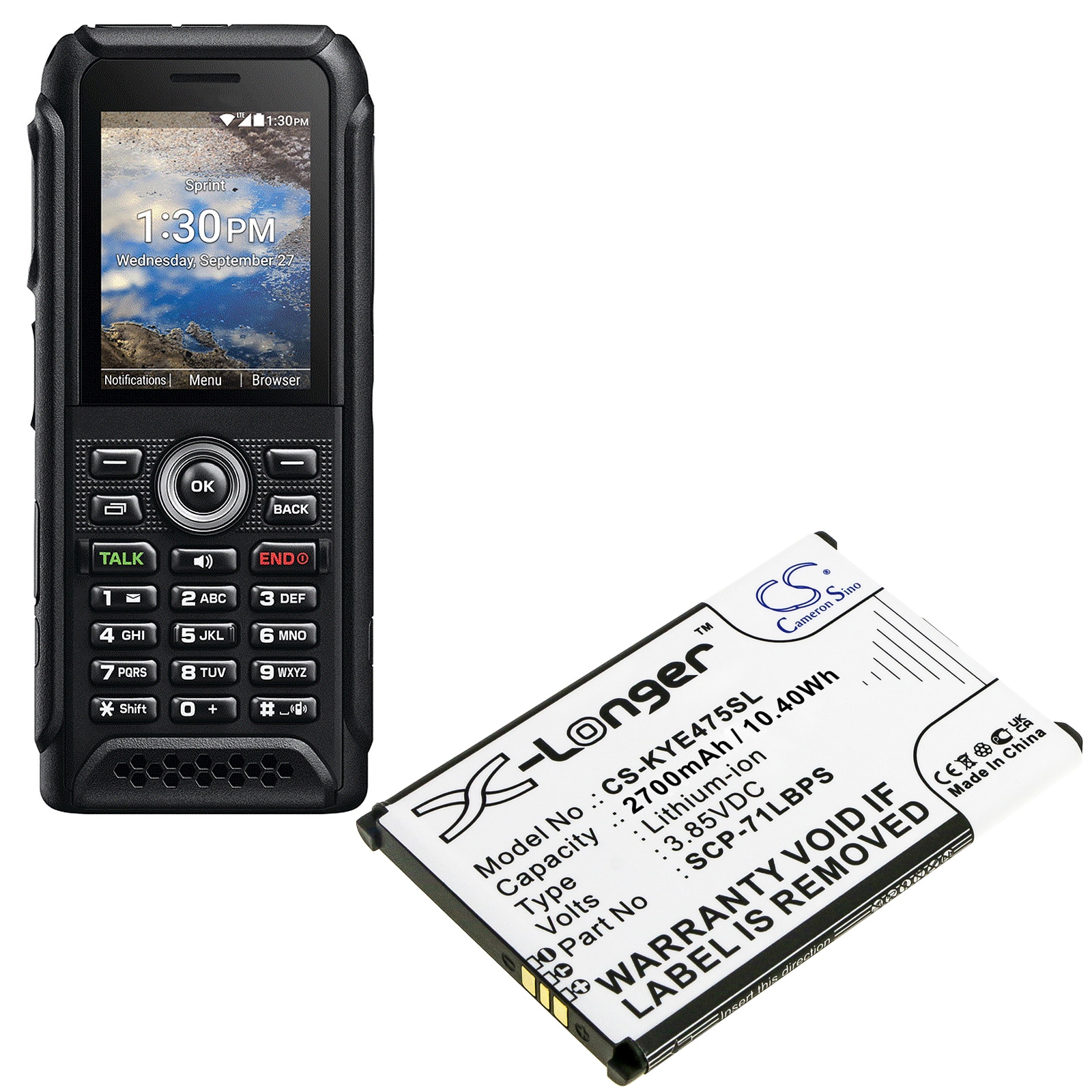 Batteri till SmartPhone, Mobil för Kyocera DuraTR, E4750