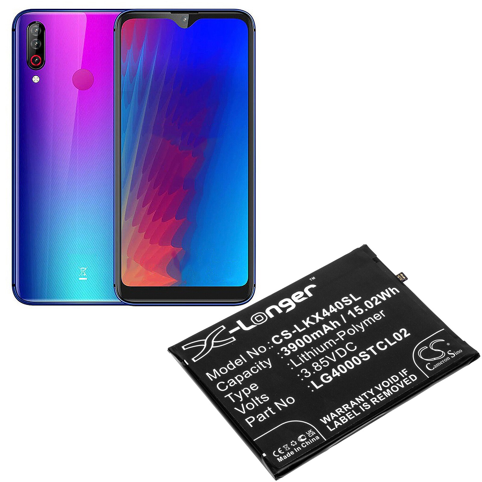 Batteri till SmartPhone, Mobil för LG X440, LMX440IM, W30 Plus m.fl.