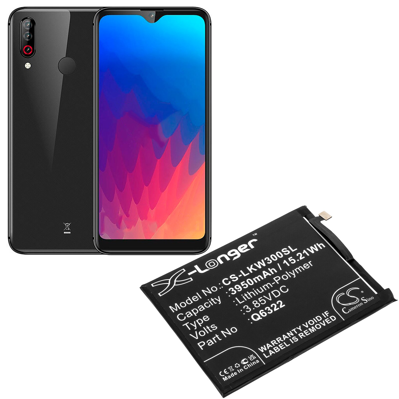 Batteri till SmartPhone, Mobil för LG W30
