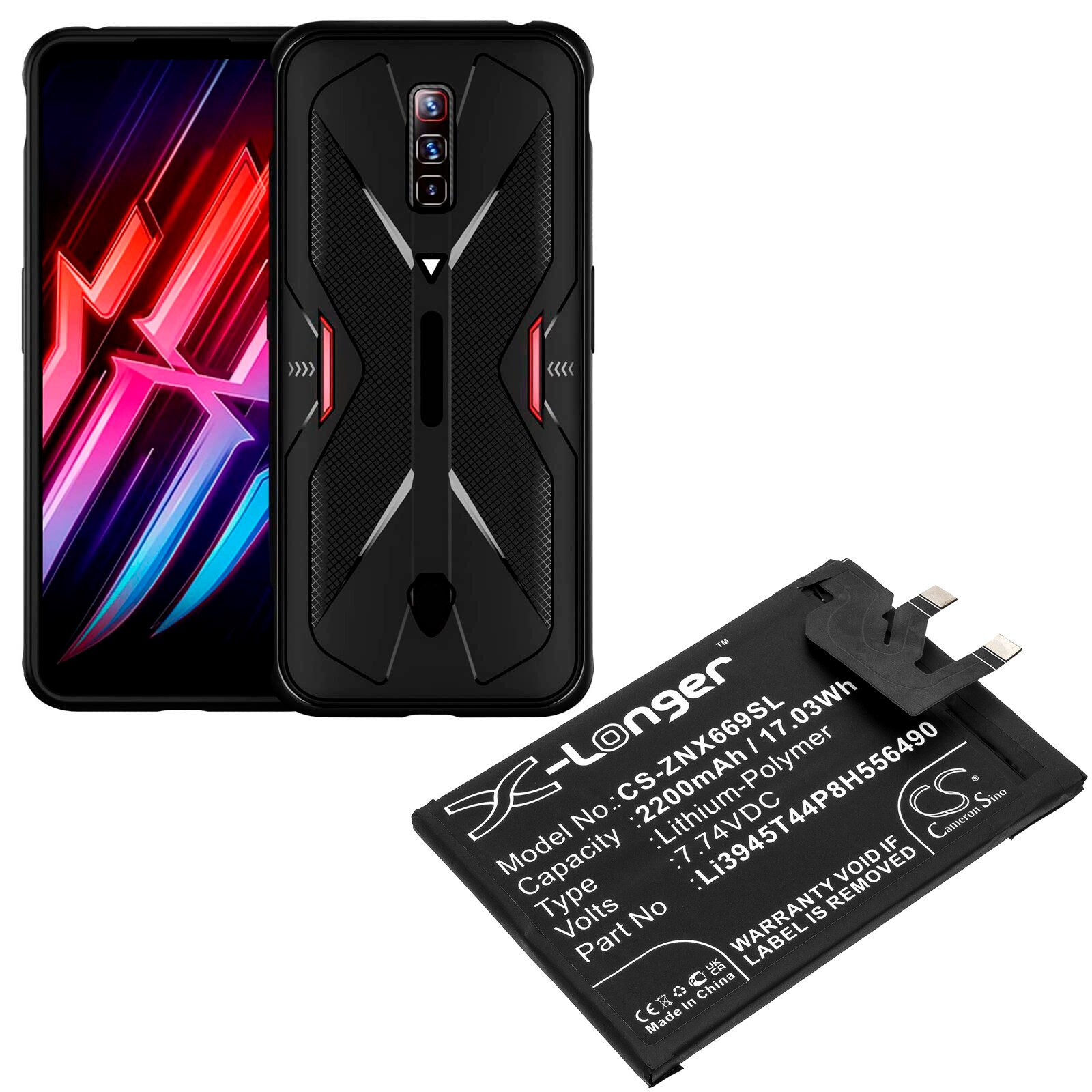 Batteri till SmartPhone, Mobil för ZTE Nubia Red Magic 6 Pro, NX669J-P