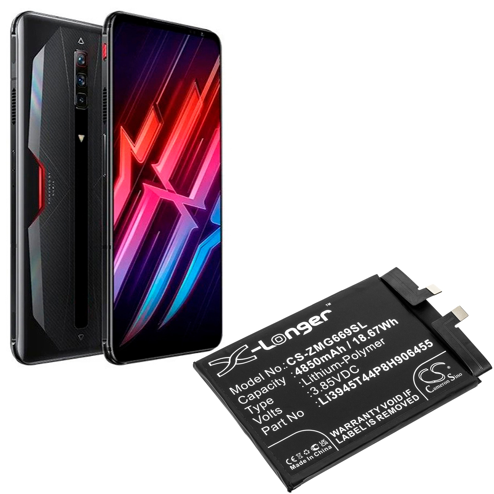 Batteri till SmartPhone, Mobil för ZTE Nubia Red Magic 6, NX669J