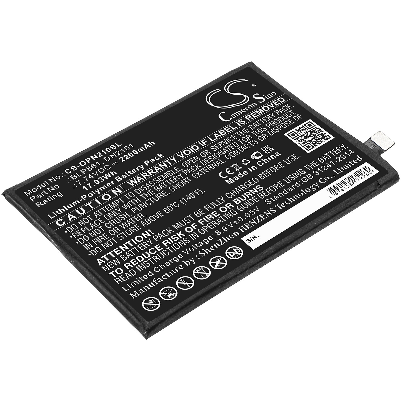 Batteri till SmartPhone, Mobil för Oneplus EB2101, 9RT 5G, MT2111 m.fl.