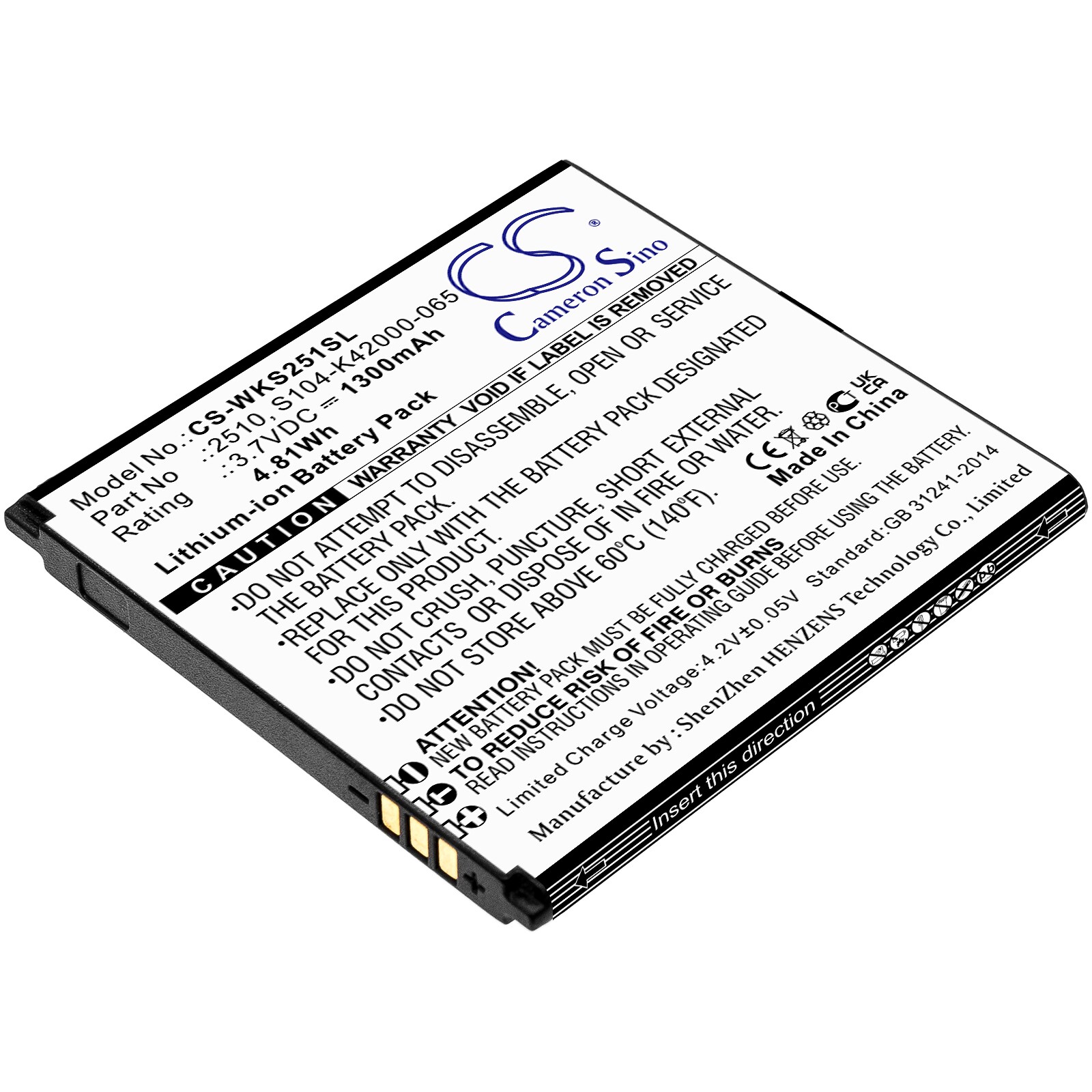 Batteri till SmartPhone, Mobil för WIKO Sunny 2, V2510