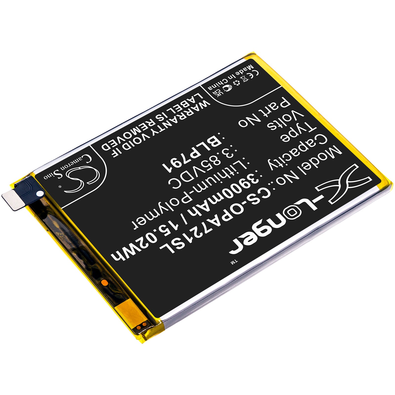Batteri till SmartPhone, Mobil för OPPO A72 5G 2020, A73 5G 2020, PDYM20 m.fl.