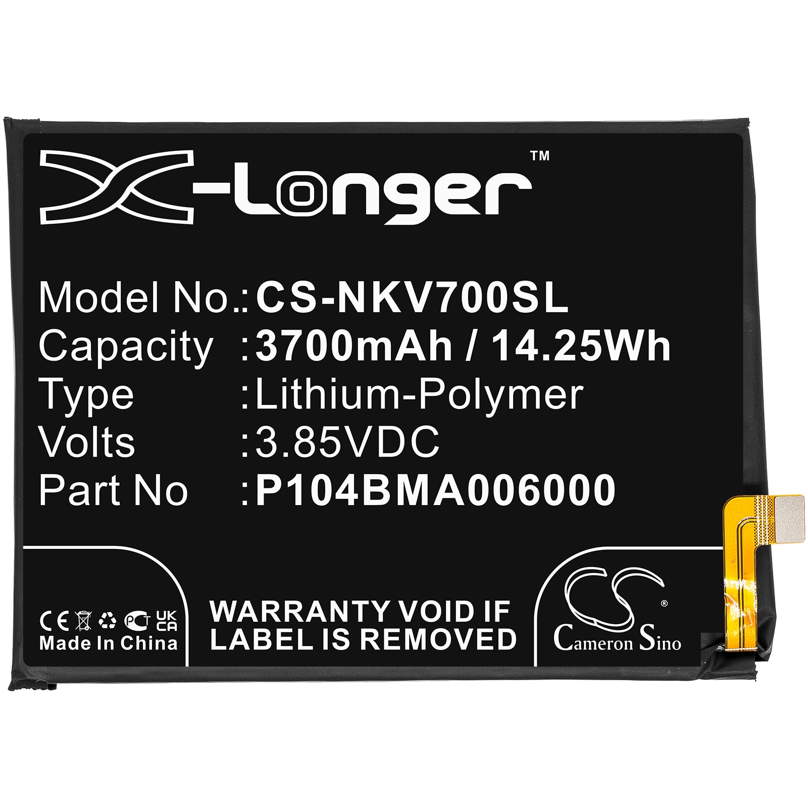 Batteri till SmartPhone, Mobil för Nokia TA-1322, TA-1323, TA-1329 m.fl.