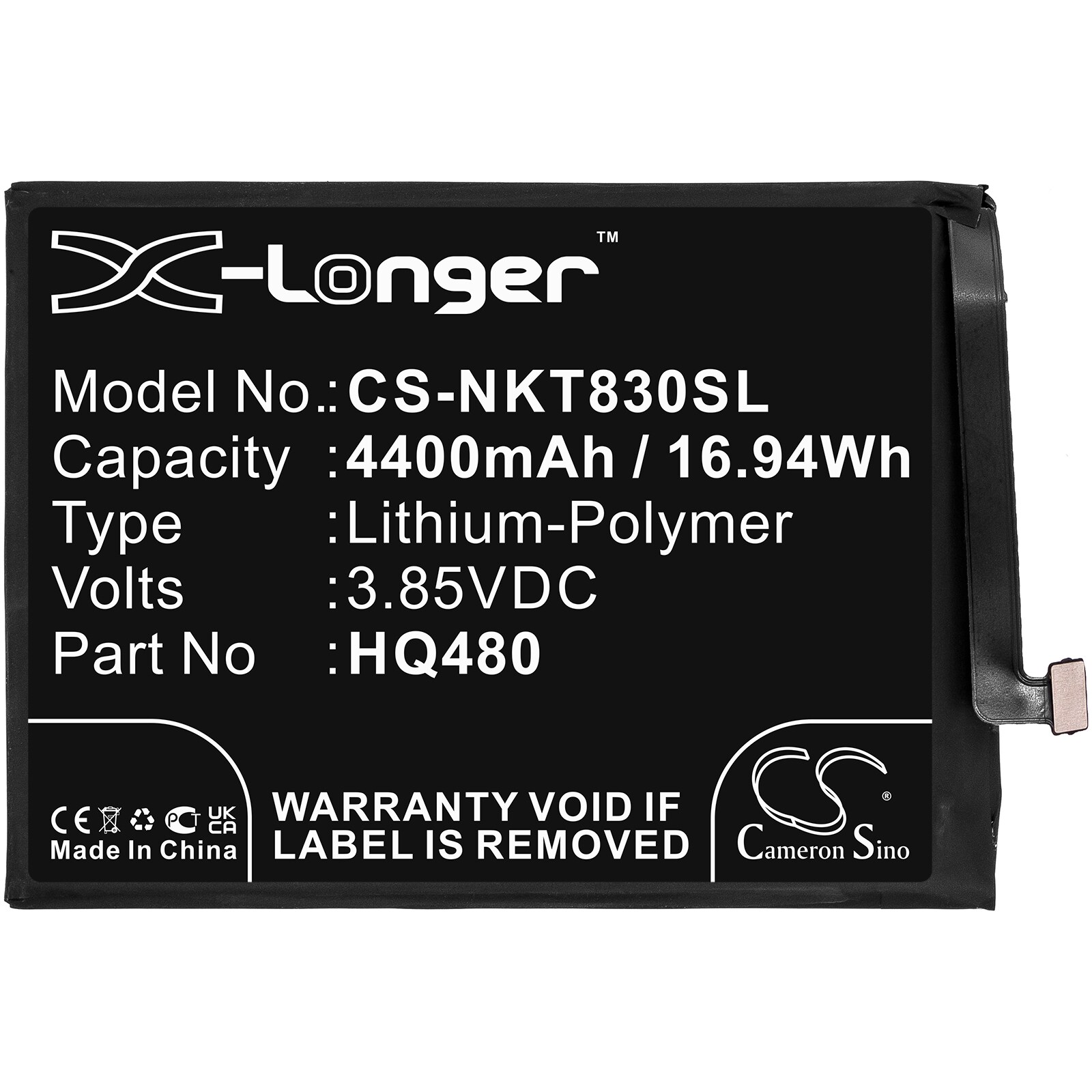 Batteri till SmartPhone, Mobil för Nokia 8.3 2020 5G, 8 V 5G, TA-1243 m.fl.
