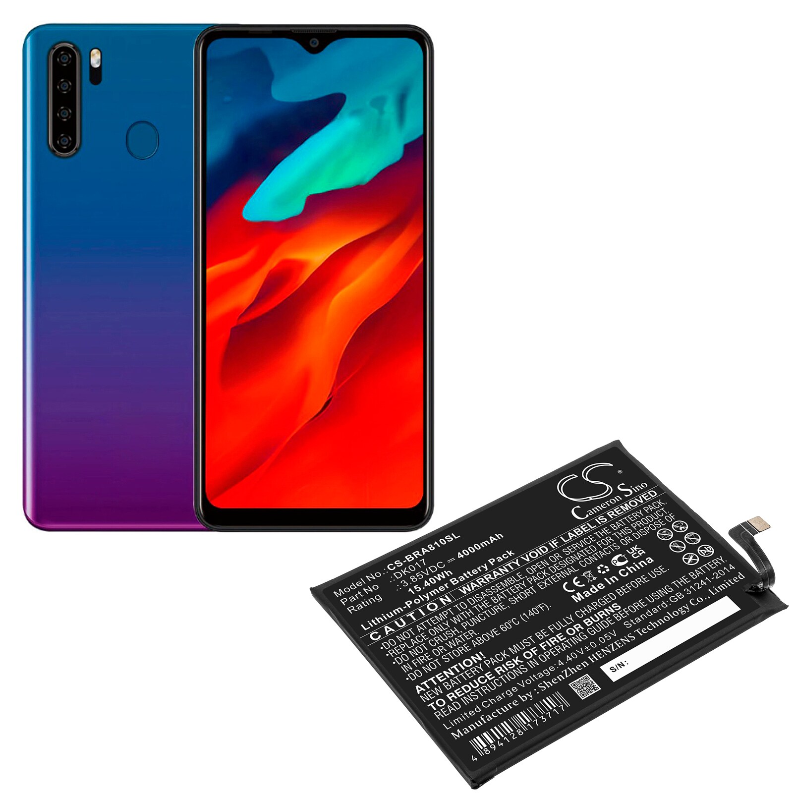 Batteri till SmartPhone, Mobil för Blackview A80 Pro