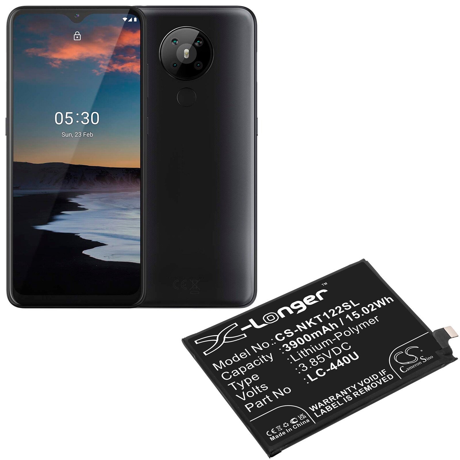 Batteri till SmartPhone, Mobil för Nokia 5.3 2020, TA-1223