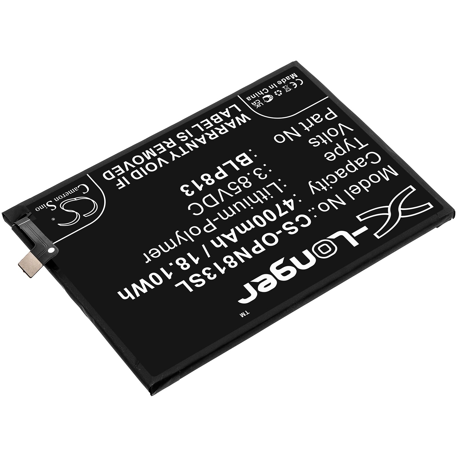 Batteri till SmartPhone, Mobil för Oneplus Nord N100, BE2015, BE2013 m.fl.