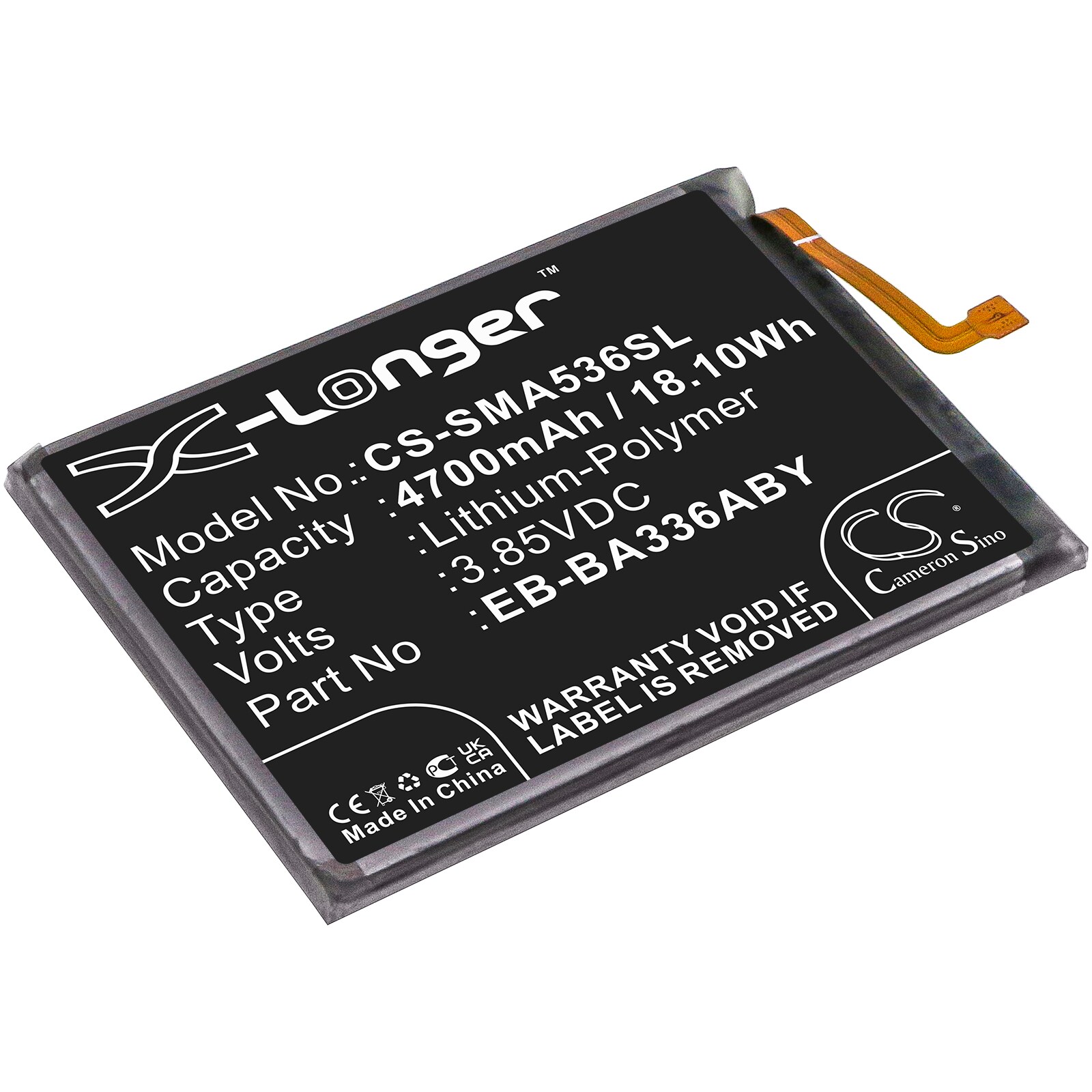 Batteri till SmartPhone, Mobil för Samsung Galaxy A53 5G 2022, SM-A536U, SM-A536U1 m.fl.