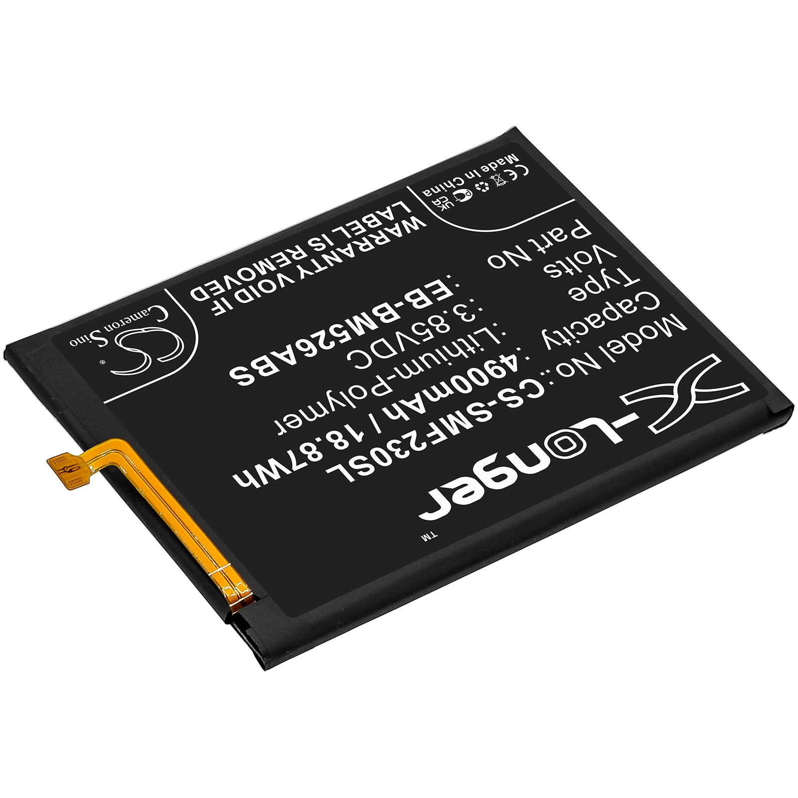 Batteri till SmartPhone, Mobil för Samsung Galaxy M23 5G, Galaxy F23 5G, SM-A235F m.fl.