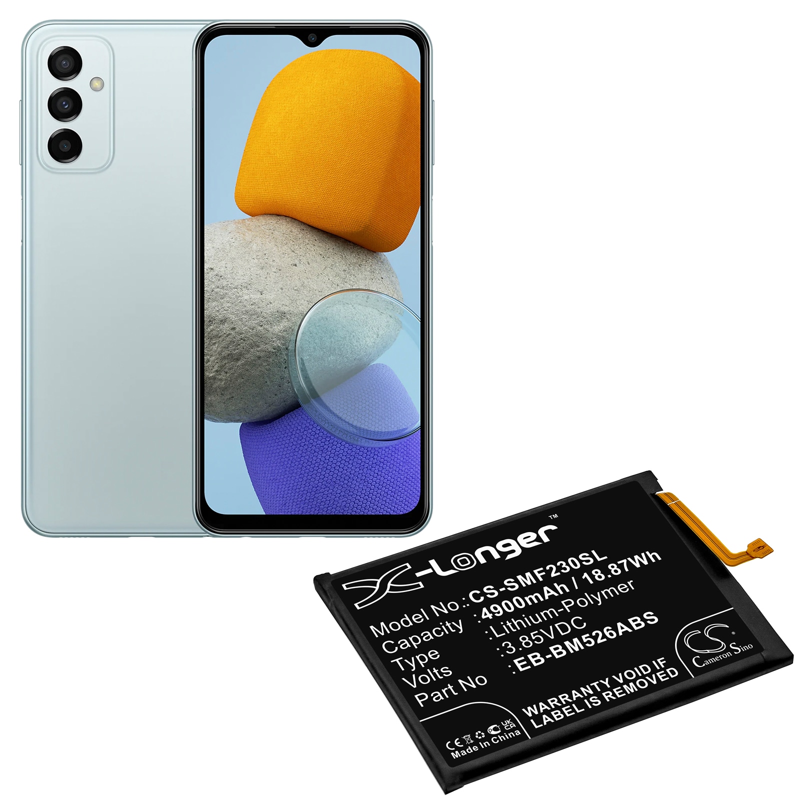 Batteri till SmartPhone, Mobil för Samsung Galaxy M23 5G, Galaxy F23 5G, SM-A235F m.fl.