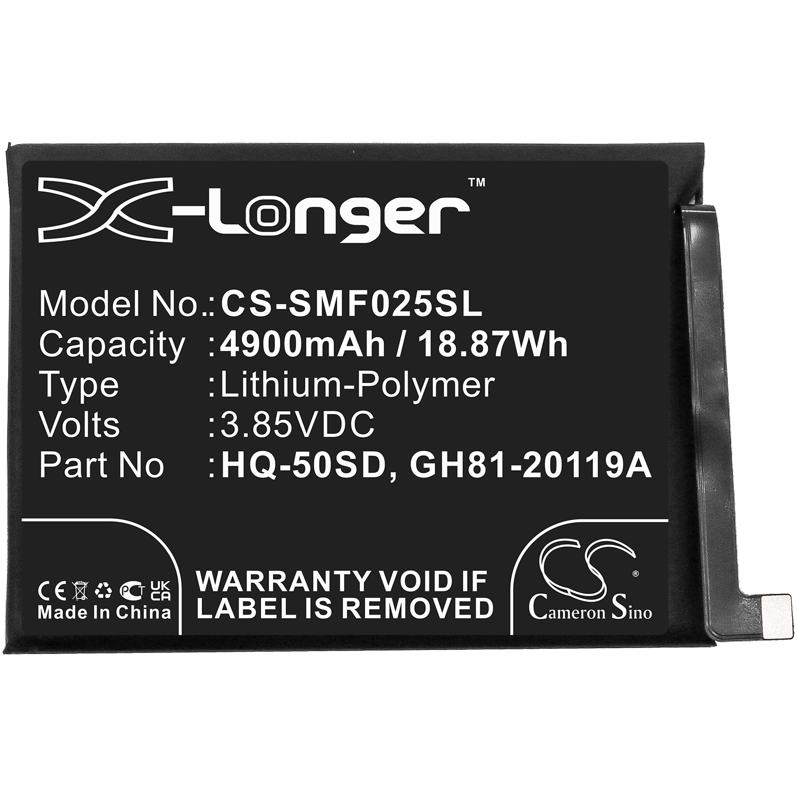 Batteri till SmartPhone, Mobil för Samsung Galaxy A02s, SM-A025F, M-A025U m.fl.