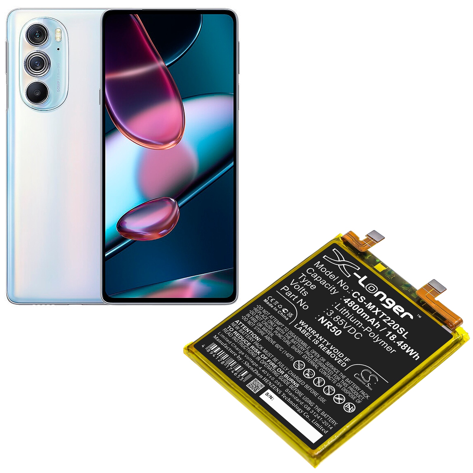 Batteri till SmartPhone, Mobil för Motorola Moto Edge X30, Moto Edge X30 5G 2021 m.fl.