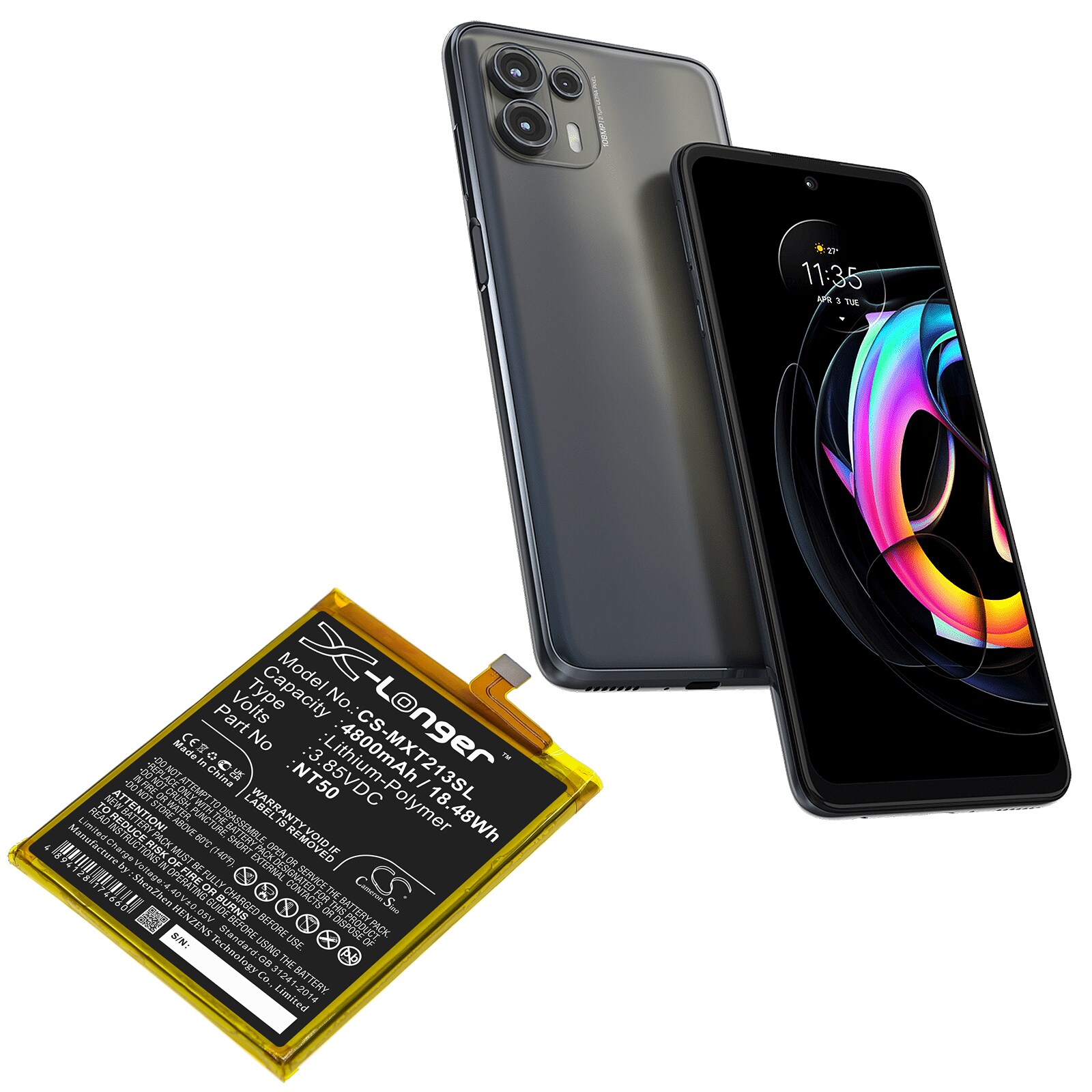 Batteri till SmartPhone, Mobil för Motorola Moto Edge 20 lite, Moto Edge 20 Lite 5G m.fl.