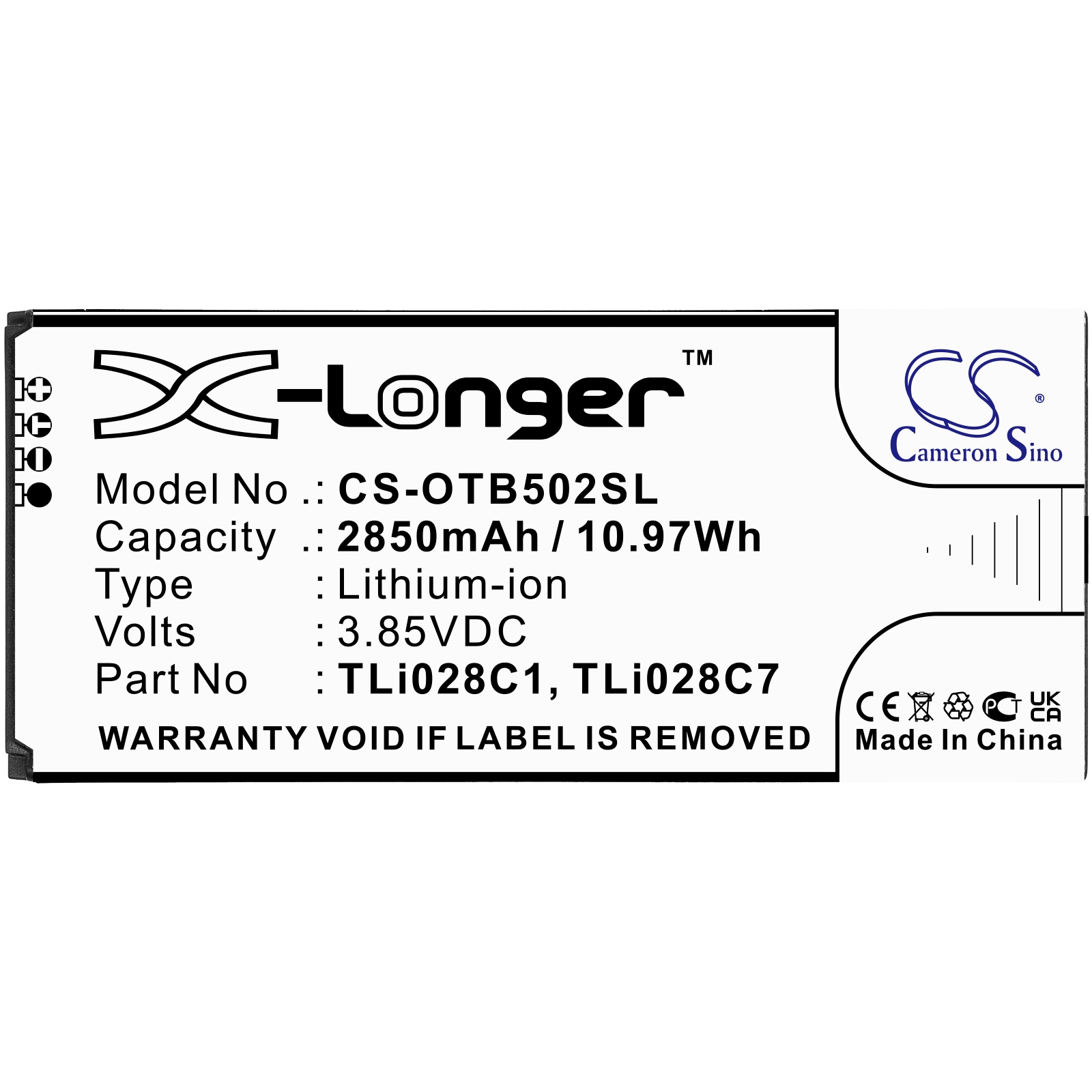 Batteri till SmartPhone, Mobil för Alcatel 1B 2020, OT-5002A, OT-5002D m.fl.