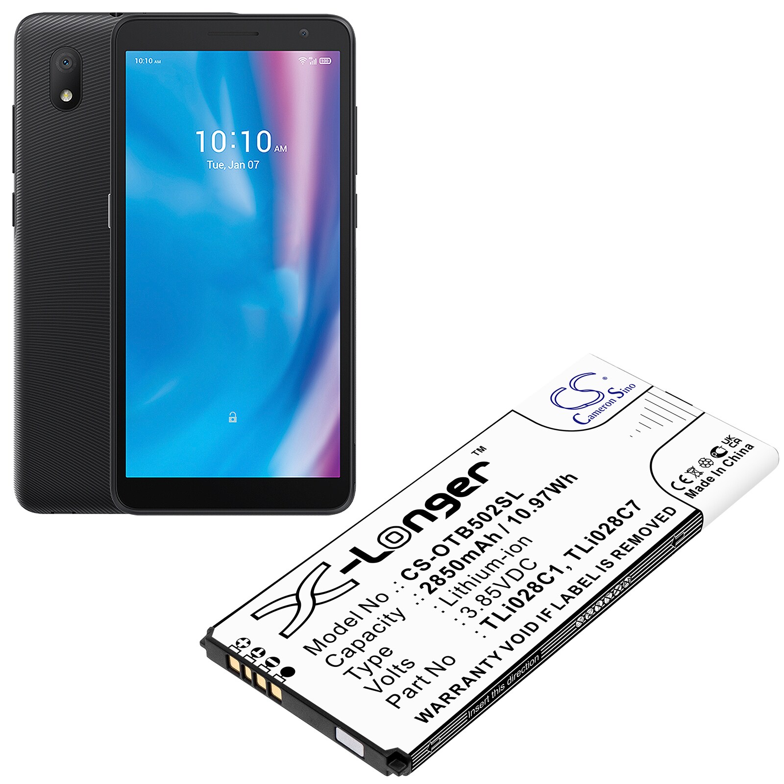 Batteri till SmartPhone, Mobil för Alcatel 1B 2020, OT-5002A, OT-5002D m.fl.