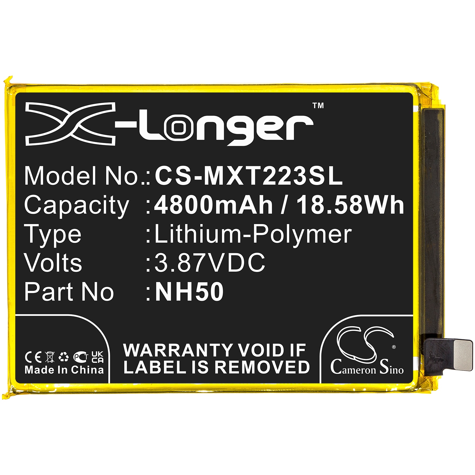 Batteri till SmartPhone, Mobil för Motorola Moto G22, XT2231-1, XT2231-2