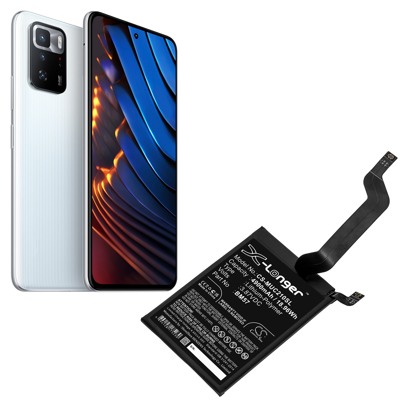 Batteri till SmartPhone, Mobil för Xiaomi Redmi Note 10 Pro