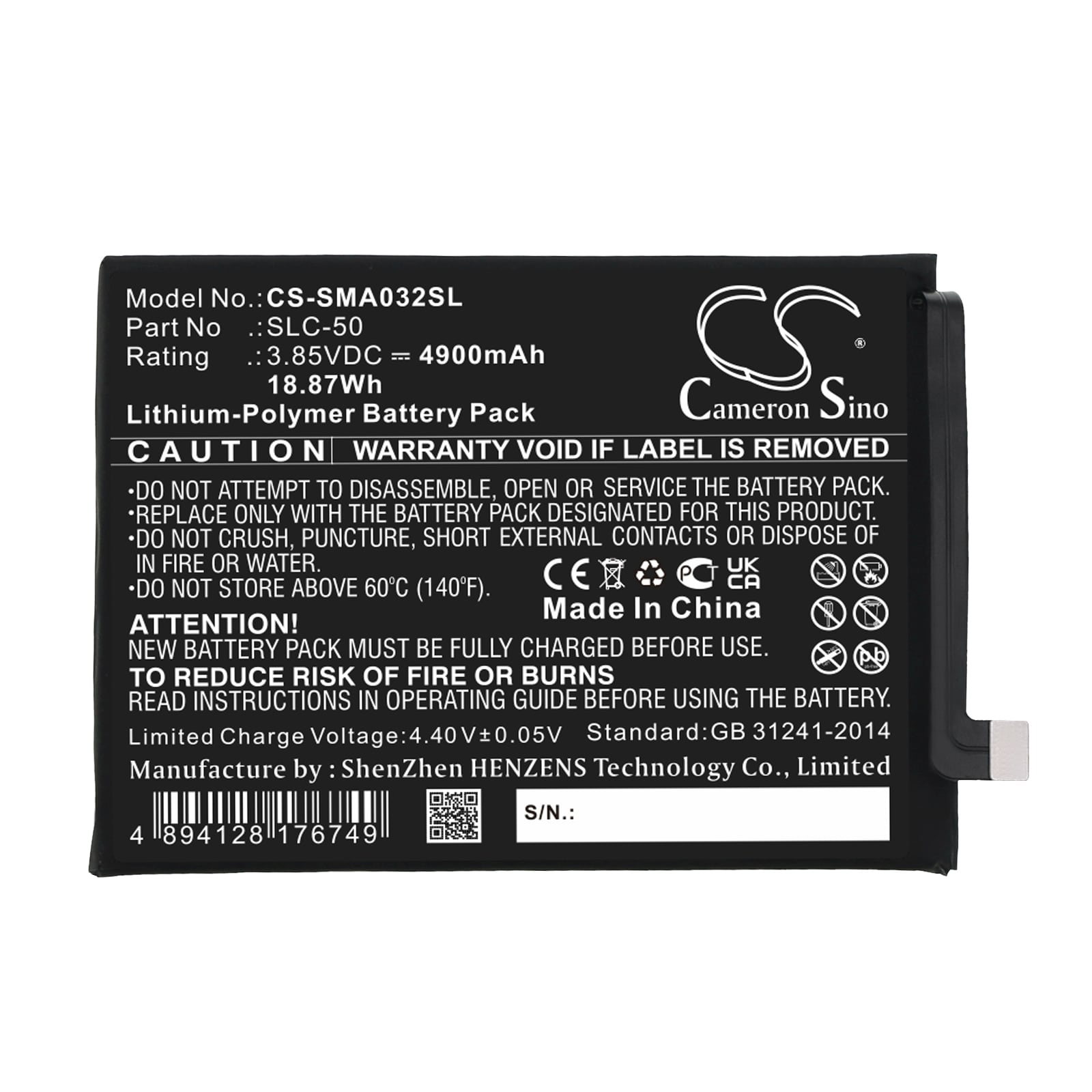 Batteri till SmartPhone, Mobil för Samsung Galaxy A03 Core, SM-A032F, SM-A032F/DS m.fl.