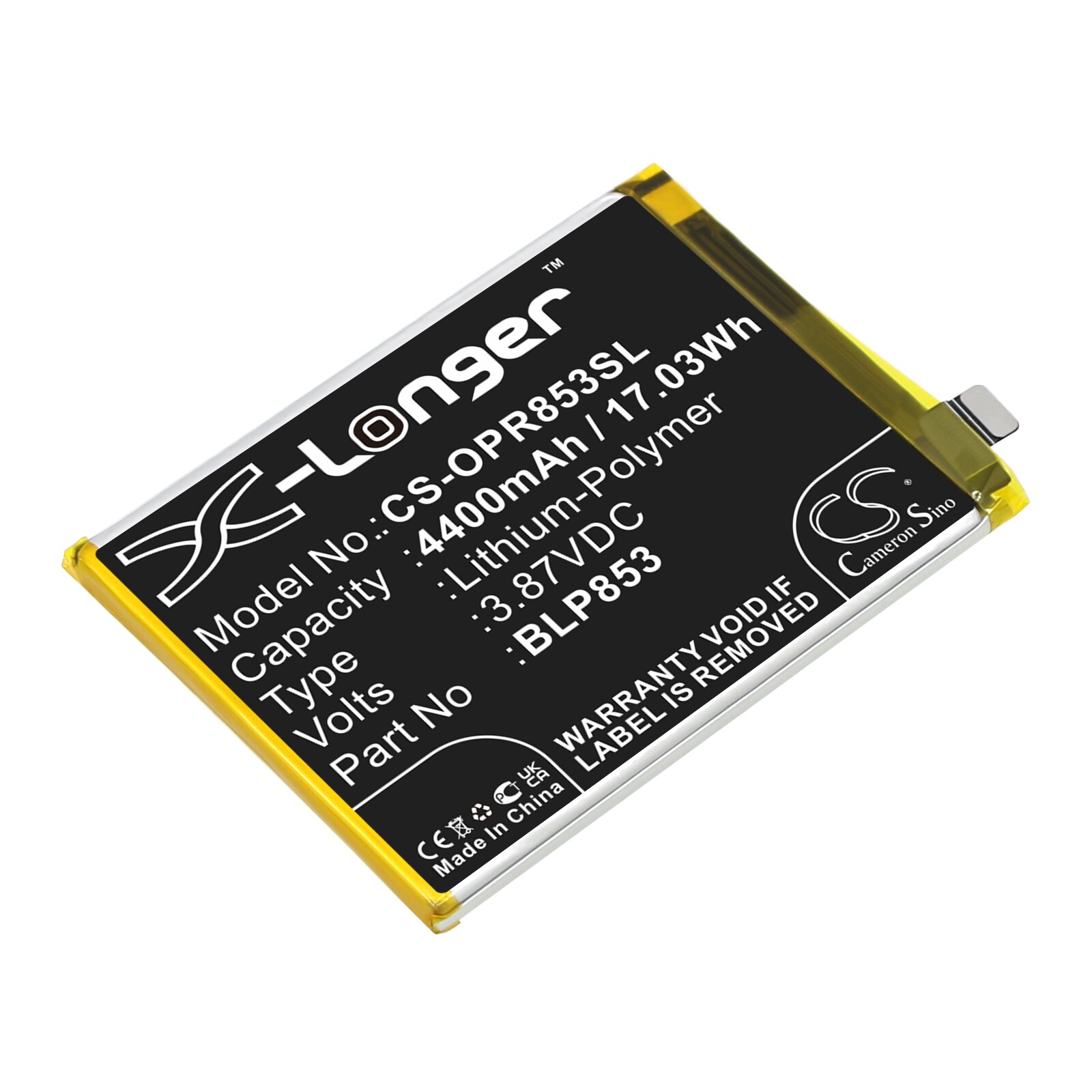 Batteri till SmartPhone, Mobil för OPPO Reno 4 4G, Reno 5 Lite, CPH2113 m.fl.