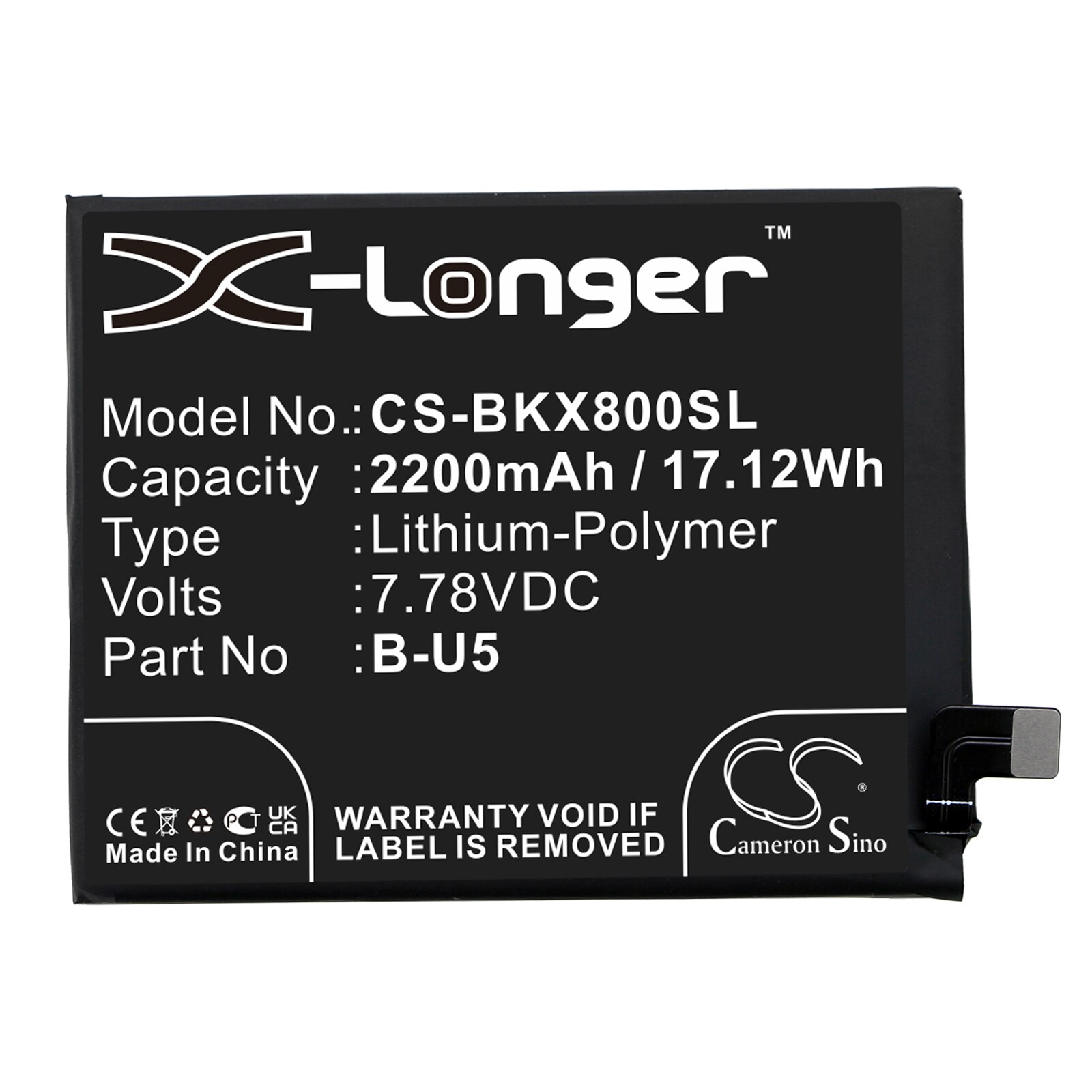 Batteri till SmartPhone, Mobil för VIVO X80, V2183A, V2144