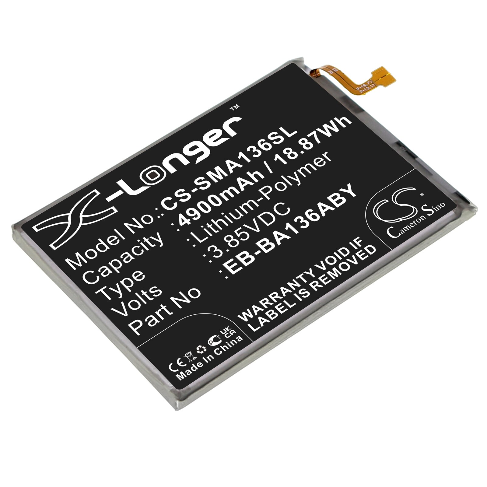 Batteri till SmartPhone, Mobil för Samsung Galaxy A13 5G, SM-A136B/N, SM-A136M/DS m.fl.