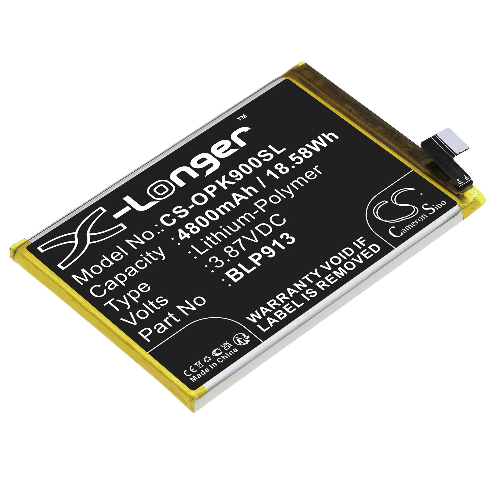 Batteri till SmartPhone, Mobil för OPPO K9X, K9x 5G 2021, PGCM10