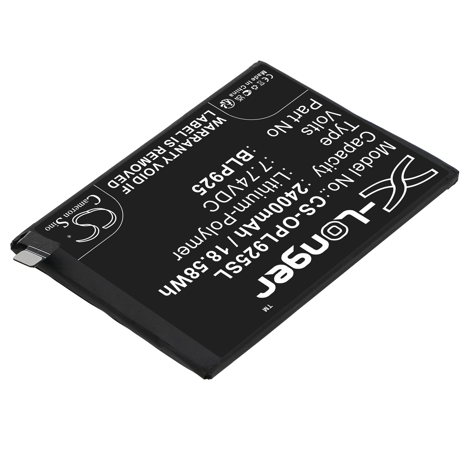 Batteri till SmartPhone, Mobil för Oneplus 10R, 10R 5G 2022, 10R 5G 2022 150W m.fl.