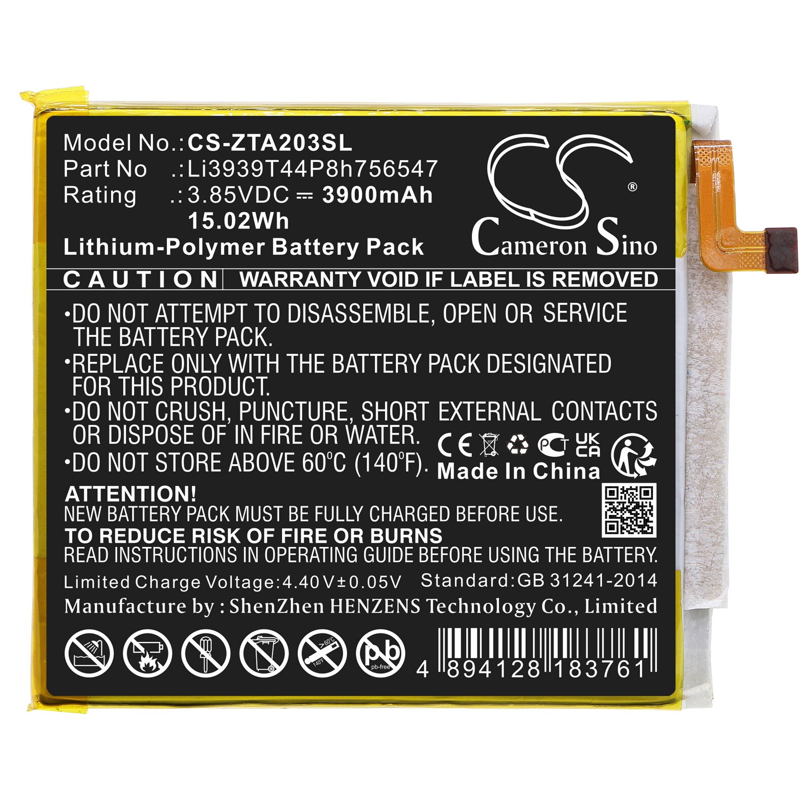 Batteri till SmartPhone, Mobil för ZTE Axon 10 Pro, A2020, A2020N2 m.fl.