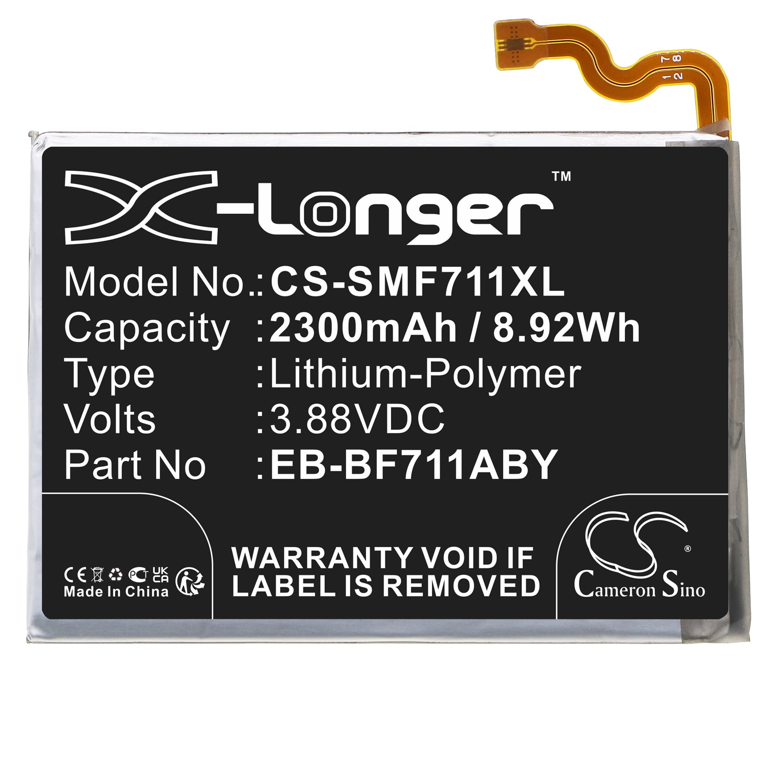 Batteri till SmartPhone, Mobil för Samsung Galaxy Z Flip 3, SM-F711B, SM-F711J m.fl.