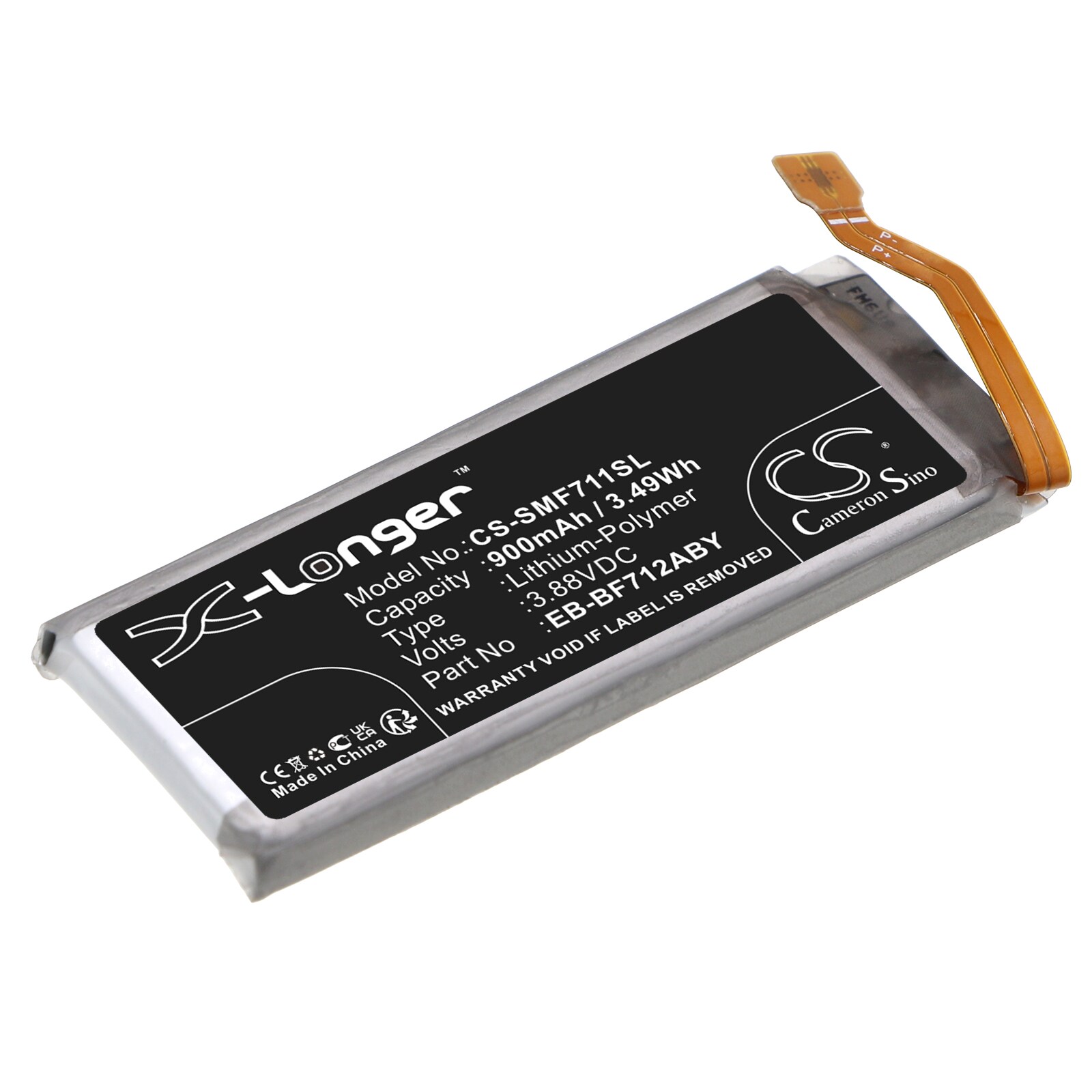 Batteri till SmartPhone, Mobil för Samsung Galaxy Z Flip 3, SM-F711B, SM-F711J m.fl.