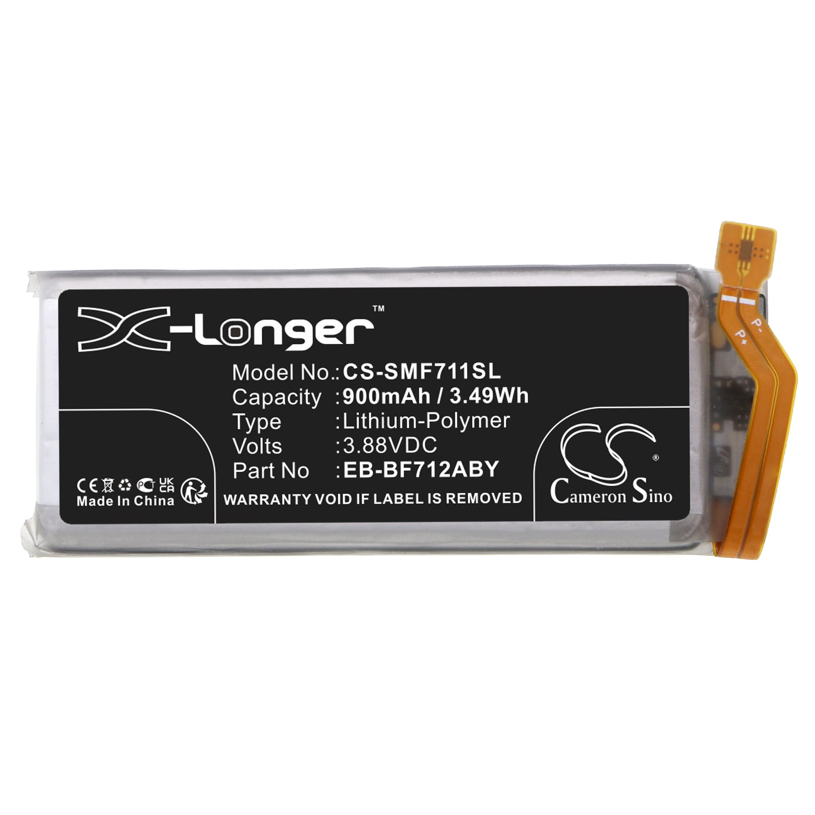 Batteri till SmartPhone, Mobil för Samsung Galaxy Z Flip 3, SM-F711B, SM-F711J m.fl.