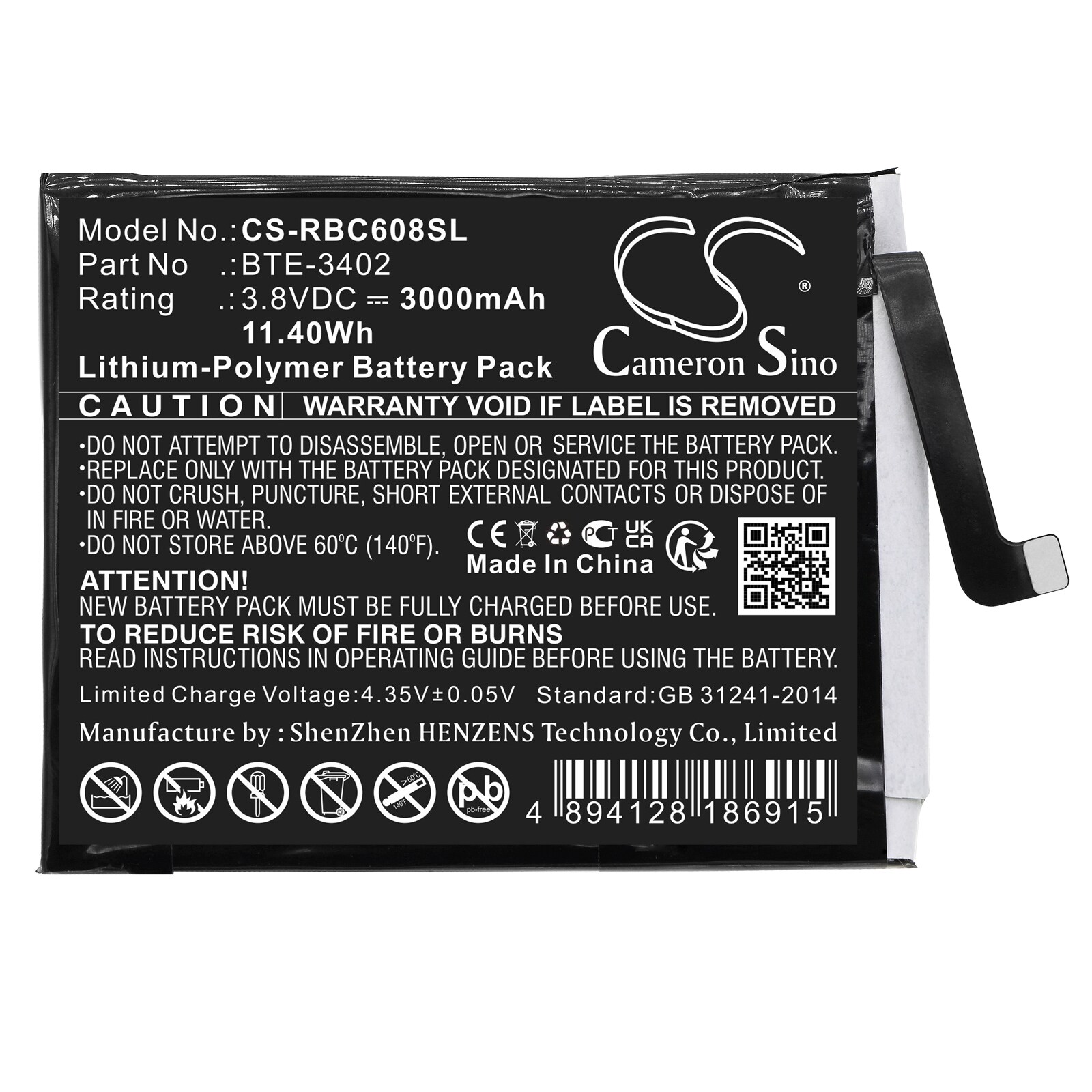 Batteri till SmartPhone, Mobil för Orbic JOY, RC608L, ORB608LBVZPP m.fl.