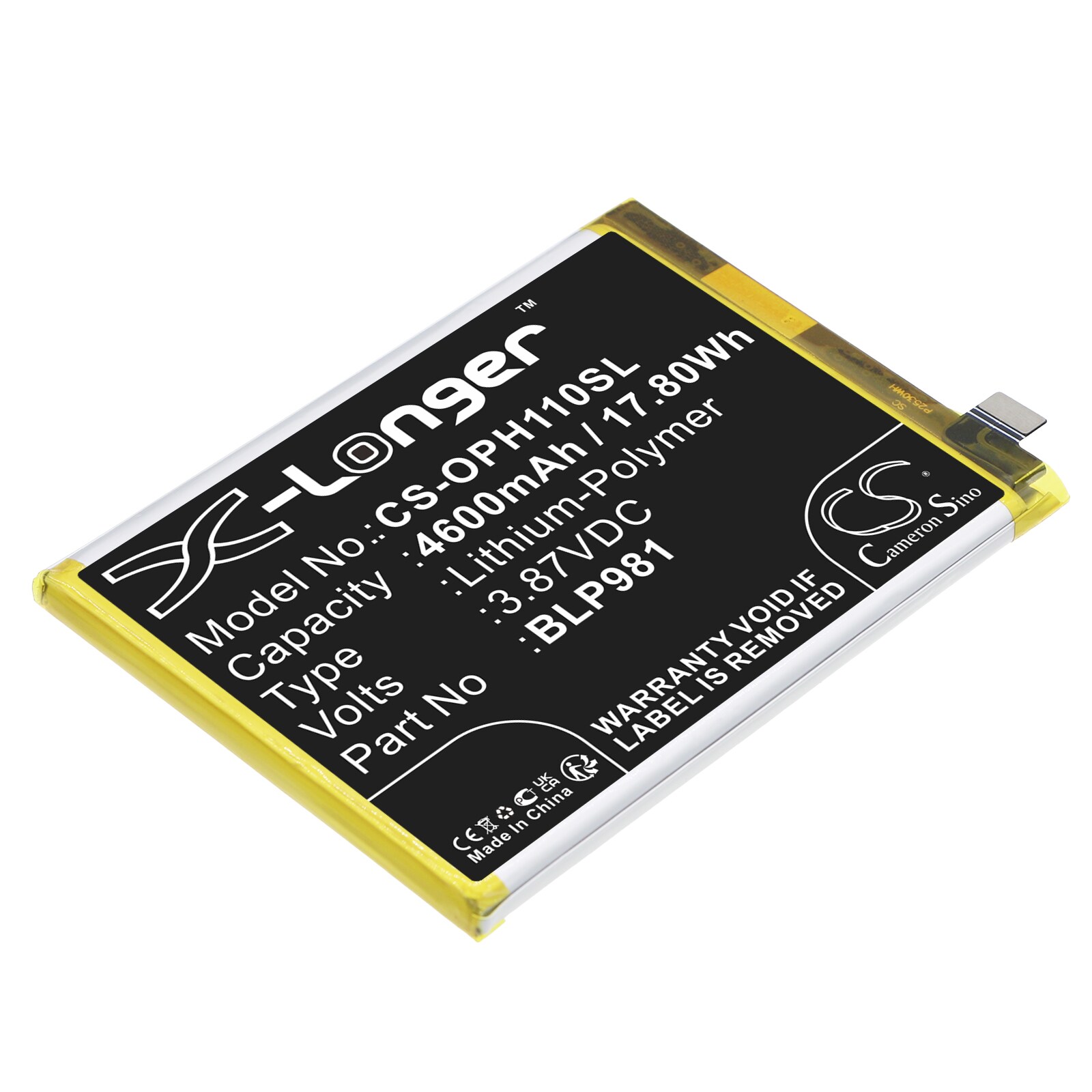 Batteri till SmartPhone, Mobil för OPPO A1 Pro, PHQ110