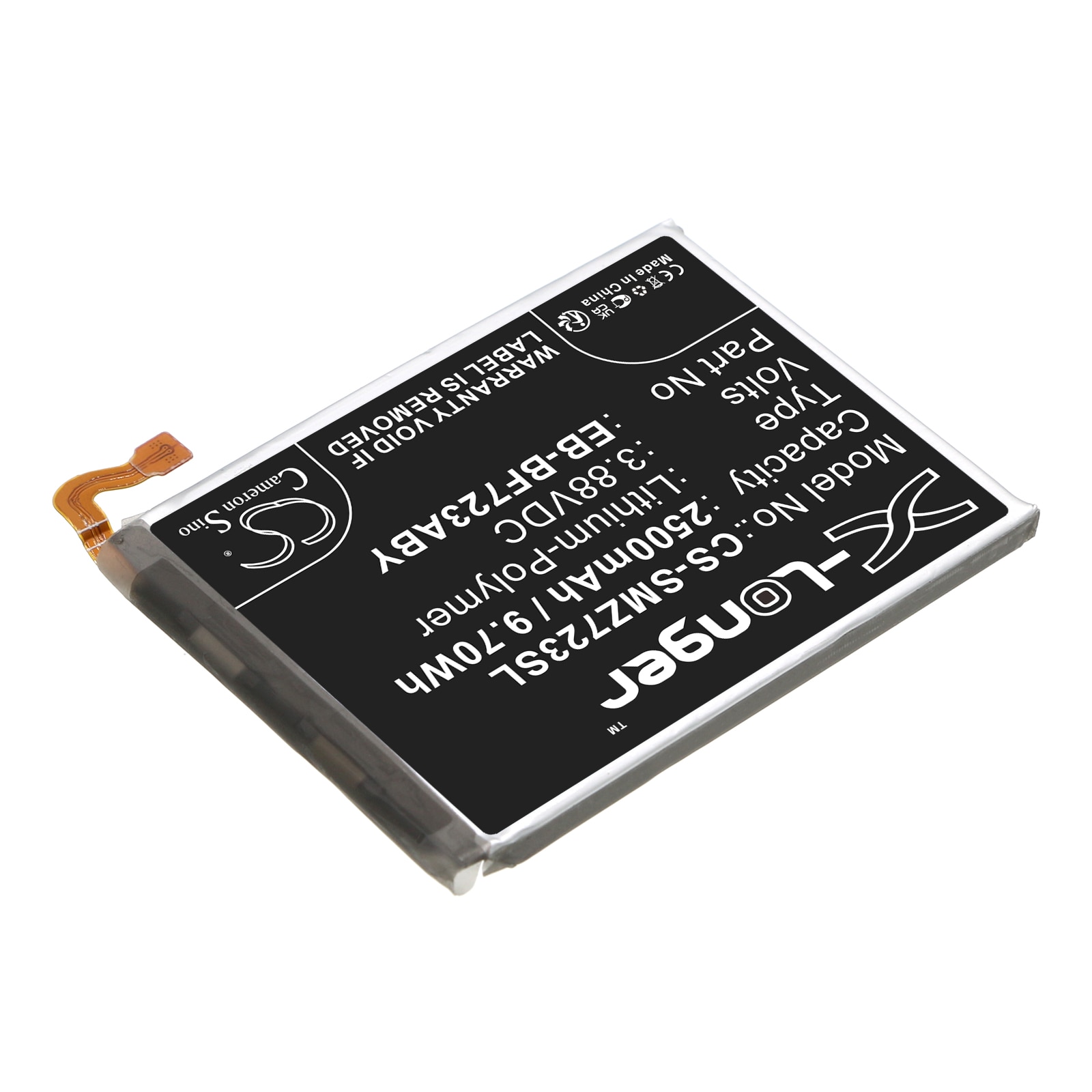 Batteri till SmartPhone, Mobil för Samsung Galaxy Z Flip 4, SM-F721U, SM-F721U1 m.fl.