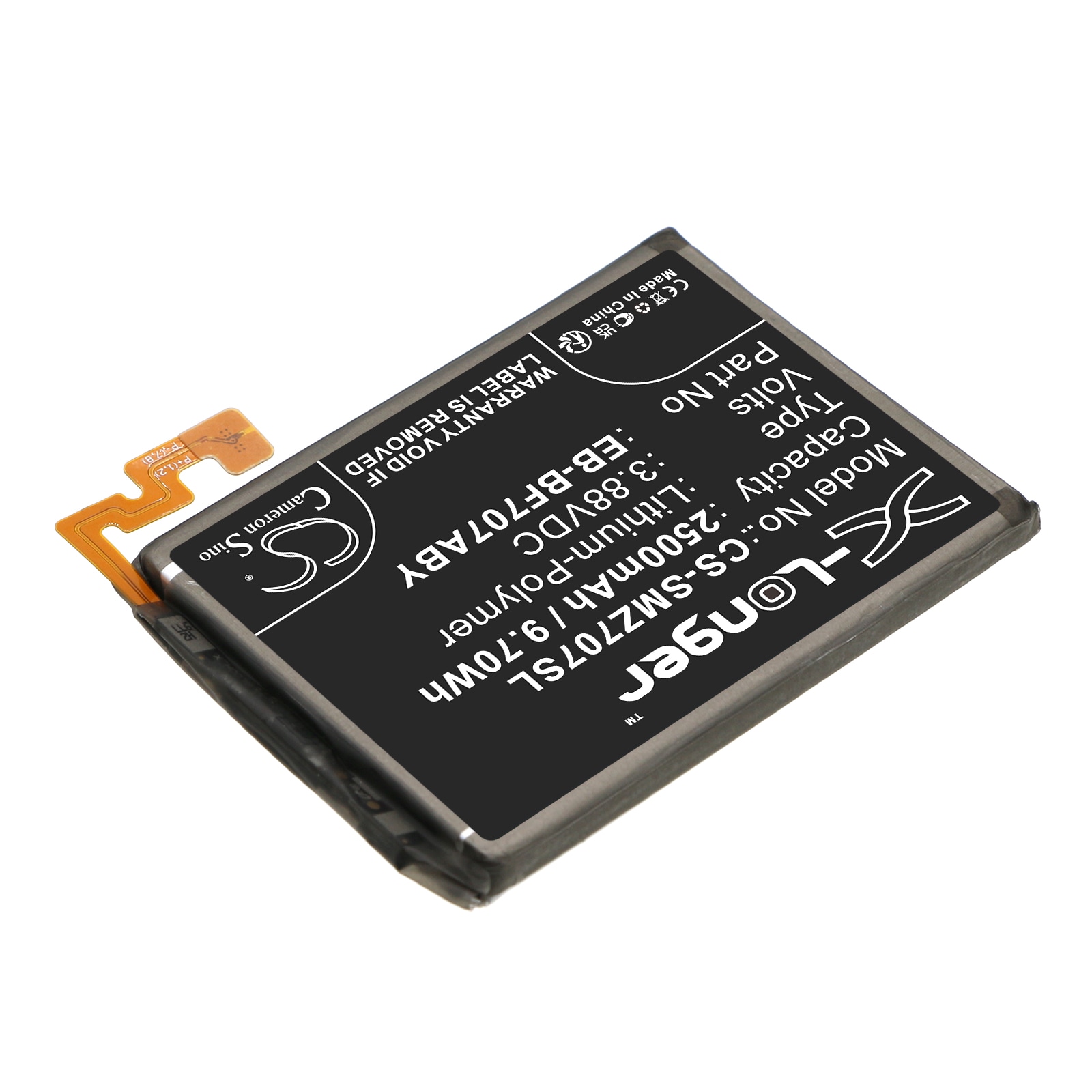Batteri till SmartPhone, Mobil för Samsung Galaxy Z Flip 5G, SM-F707U1, SM-F707W m.fl.