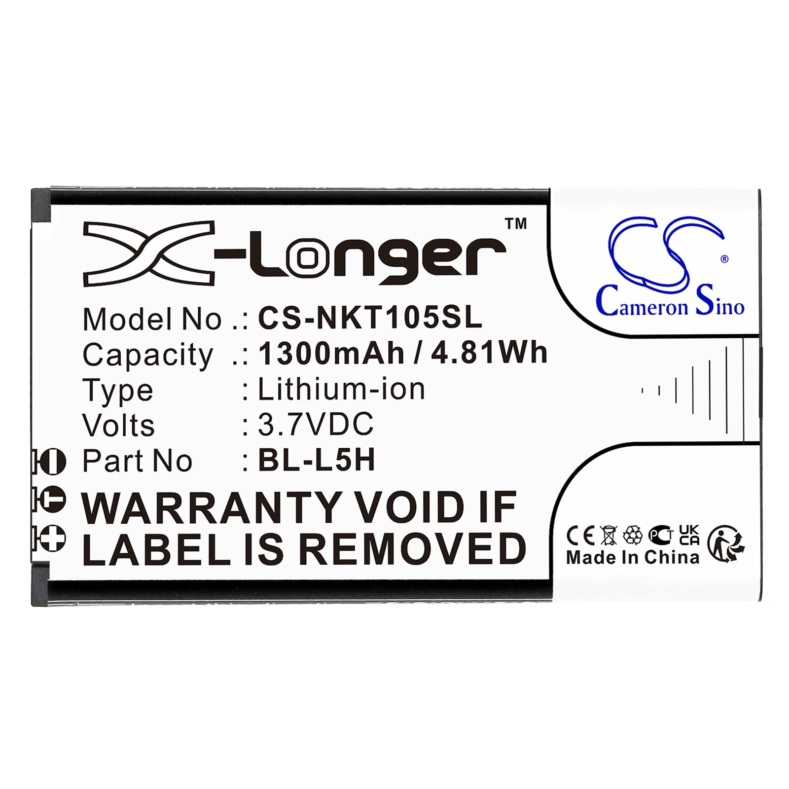 Batteri till SmartPhone, Mobil för Nokia 105 2023, 105 4G, TA1385-DS m.fl.
