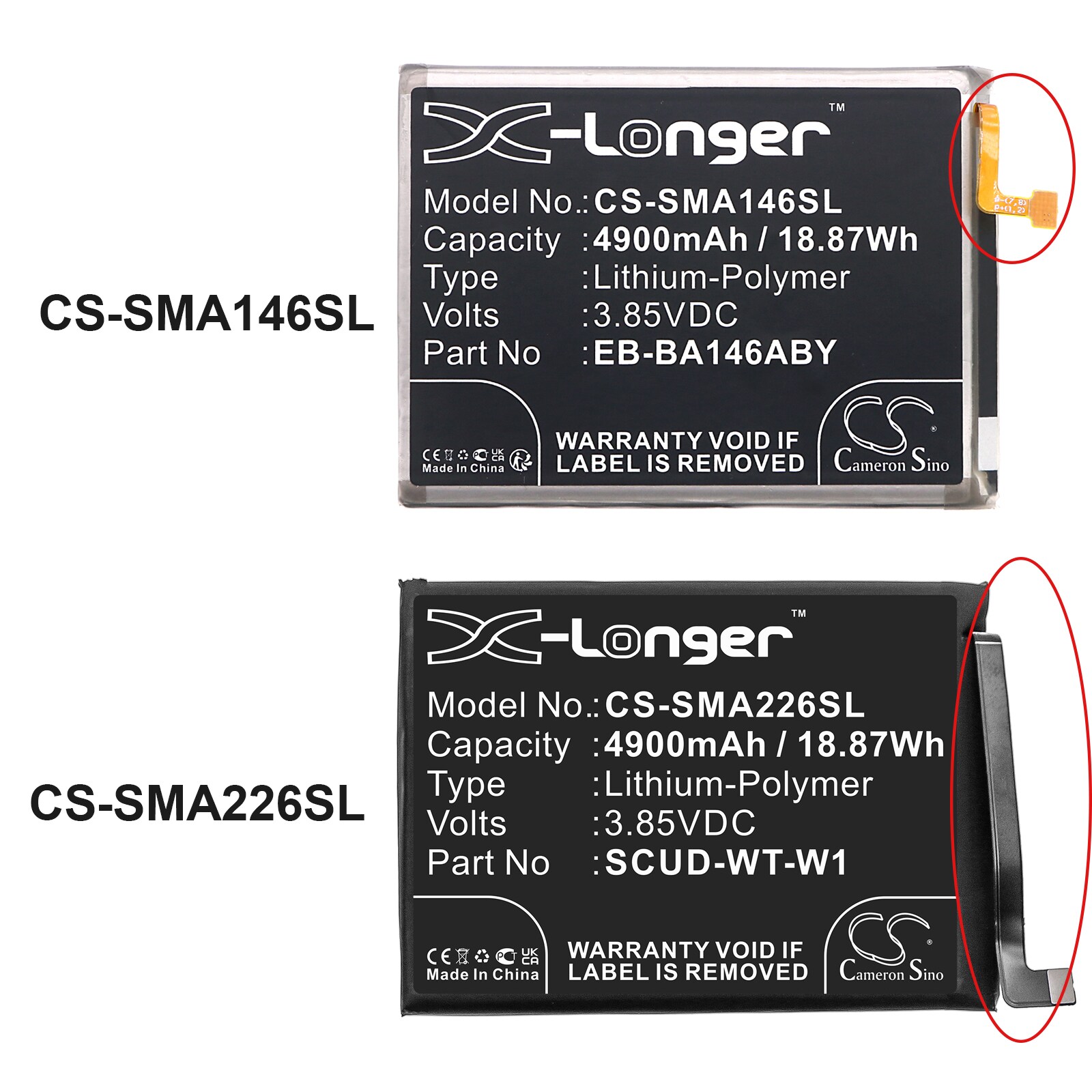 Batteri till SmartPhone, Mobil för Samsung Galaxy A14 5G, SM-A146M m.fl.