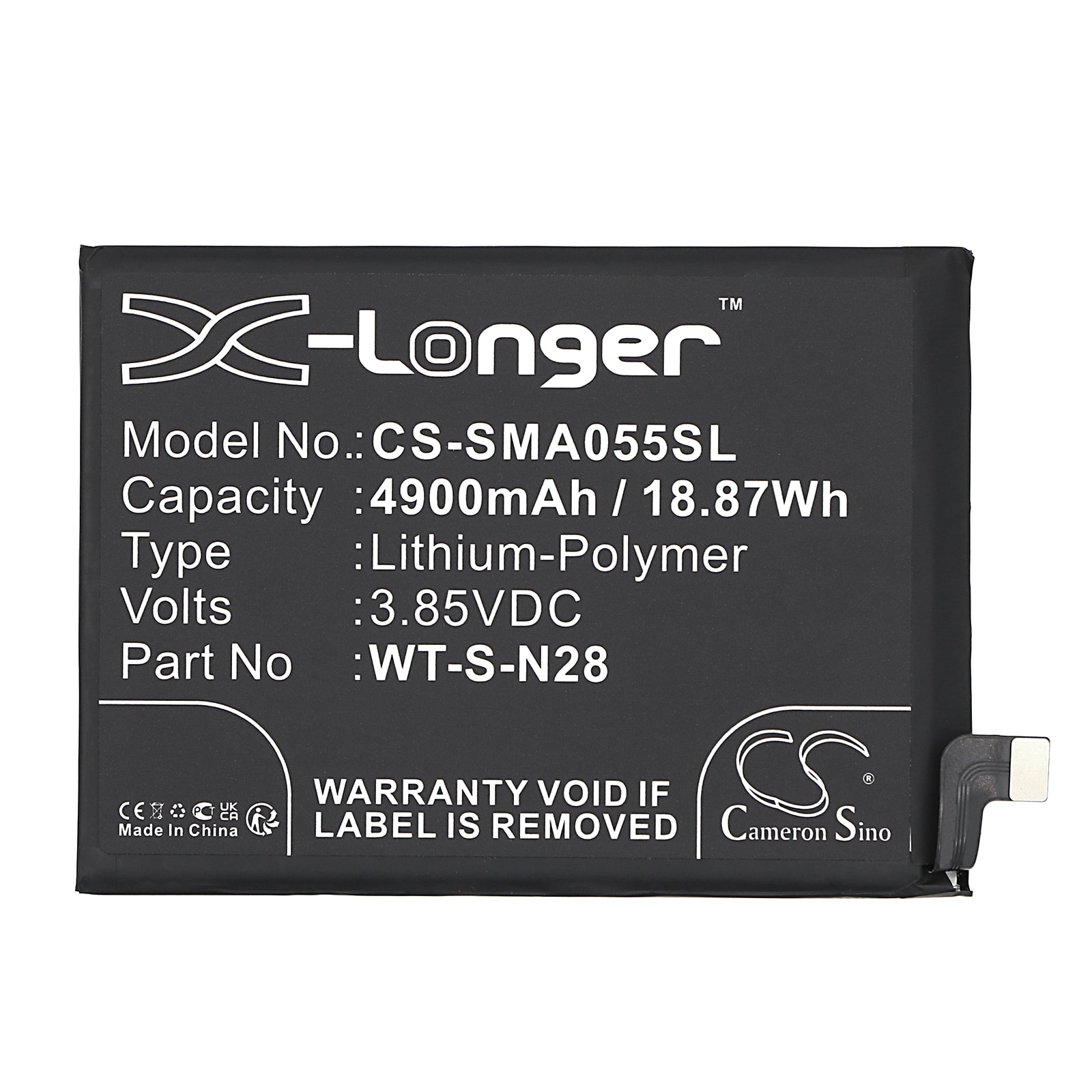 Batteri till SmartPhone, Mobil för Samsung Galaxy A05 2023, SM-A055M/DS, SM-A055F/DS m.fl.
