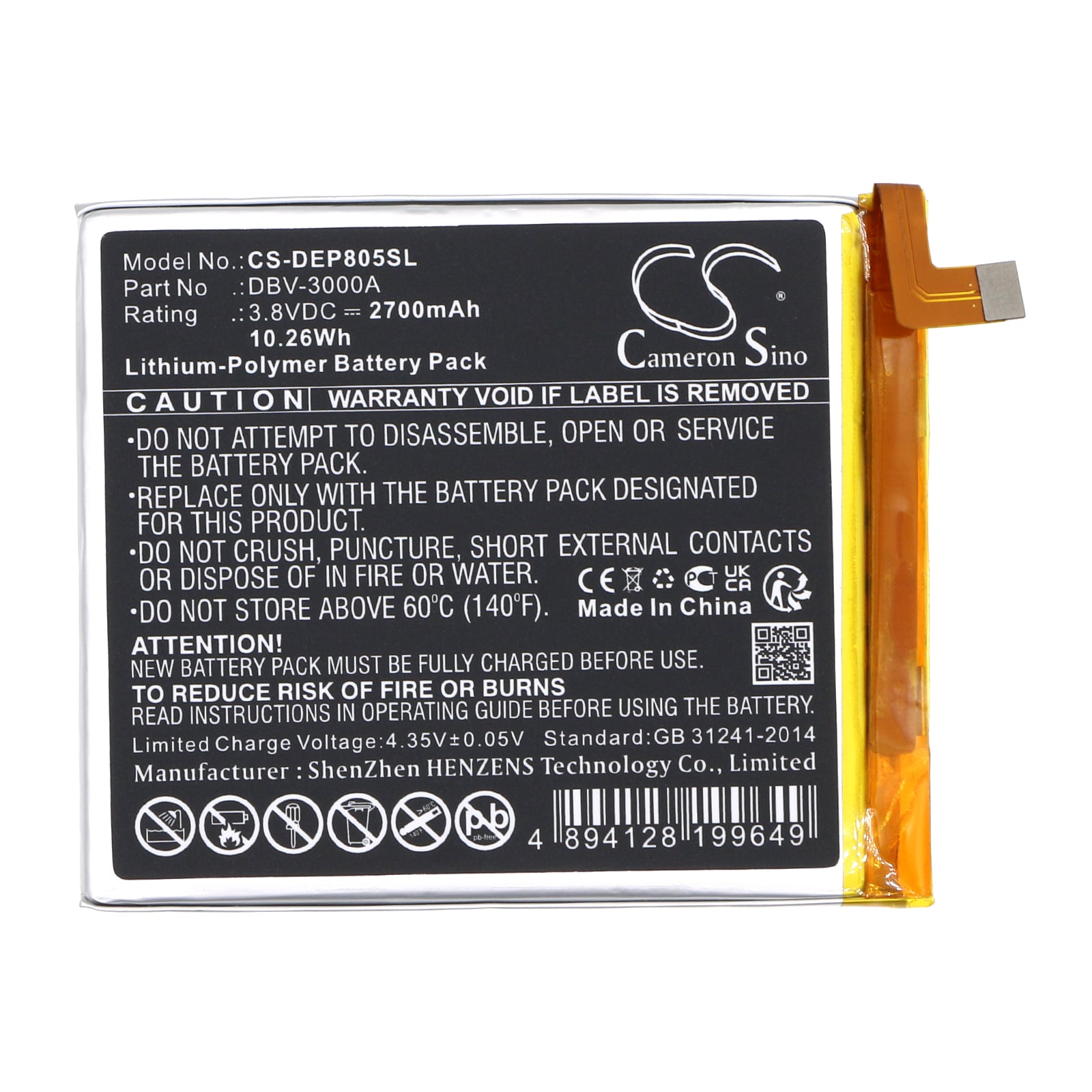 Batteri till SmartPhone, Mobil för Doro 8050, DBS-0230