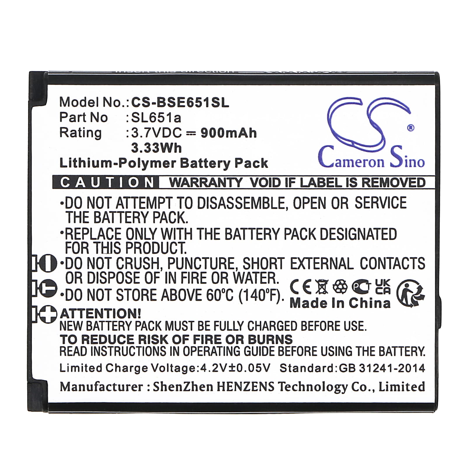 Batteri till SmartPhone, Mobil för Bea-fon SL651, SL651a