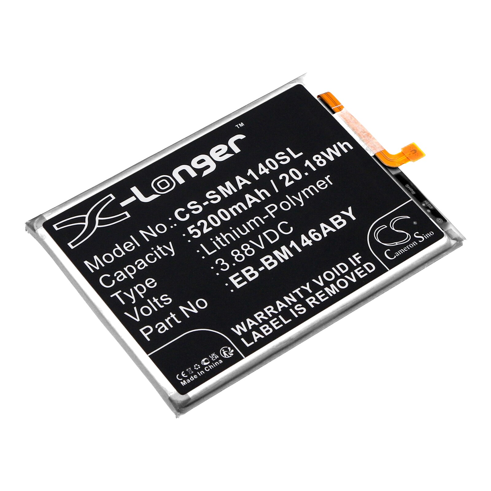 Batteri till SmartPhone, Mobil för Samsung Galaxy M14, Galaxy M14 5G, SM-M146B/N m.fl.