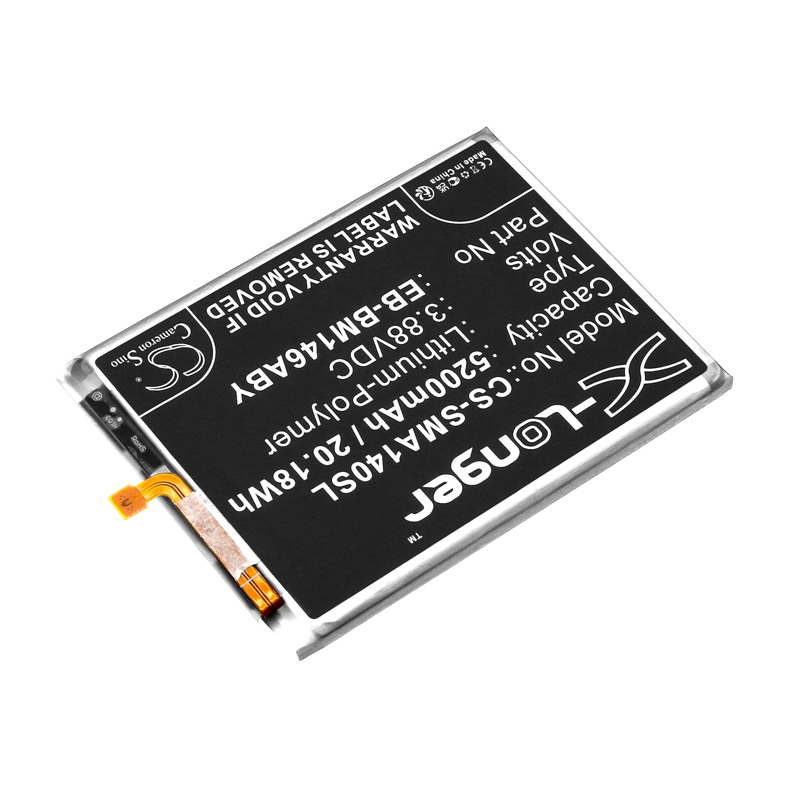 Batteri till SmartPhone, Mobil för Samsung Galaxy M14, Galaxy M14 5G, SM-M146B/N m.fl.
